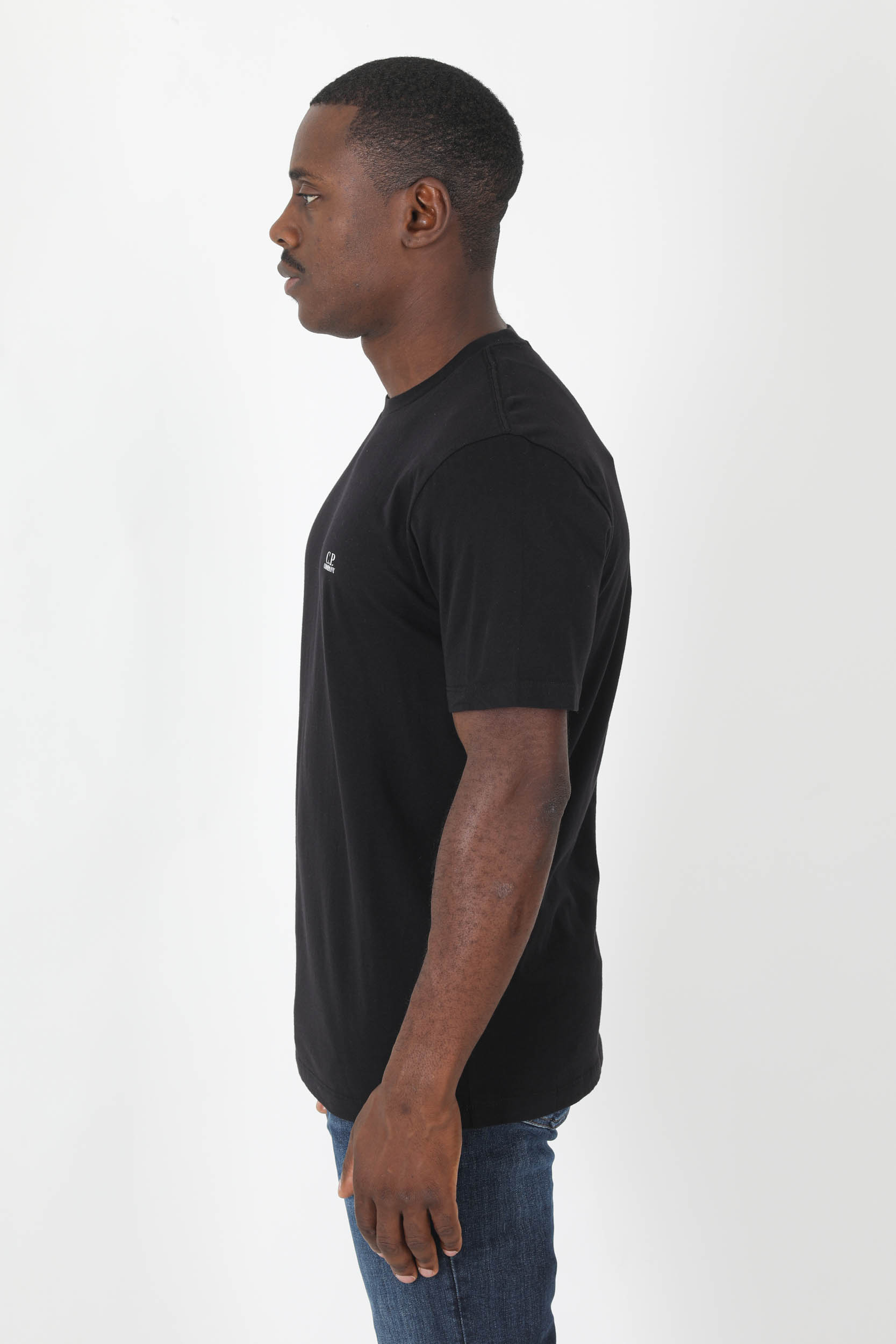 T-SHIRT C.P COMPANY NOIR PETIT LOGO S046A-999