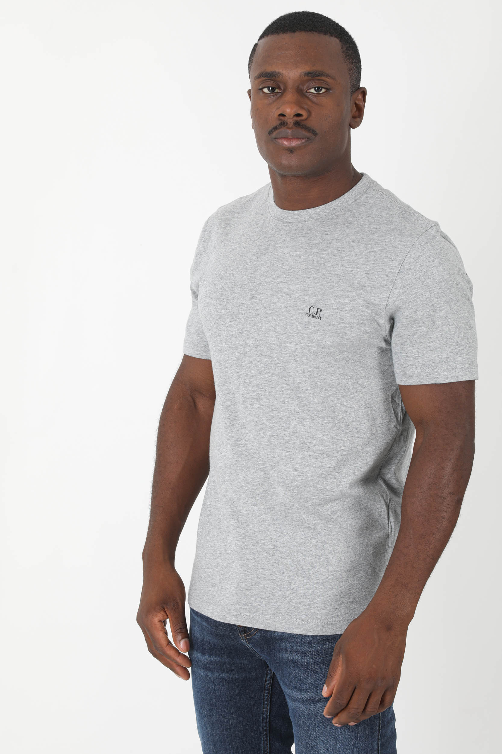 T-SHIRT C.P COMPANY GRIS PETIT LOGO S046A-M93