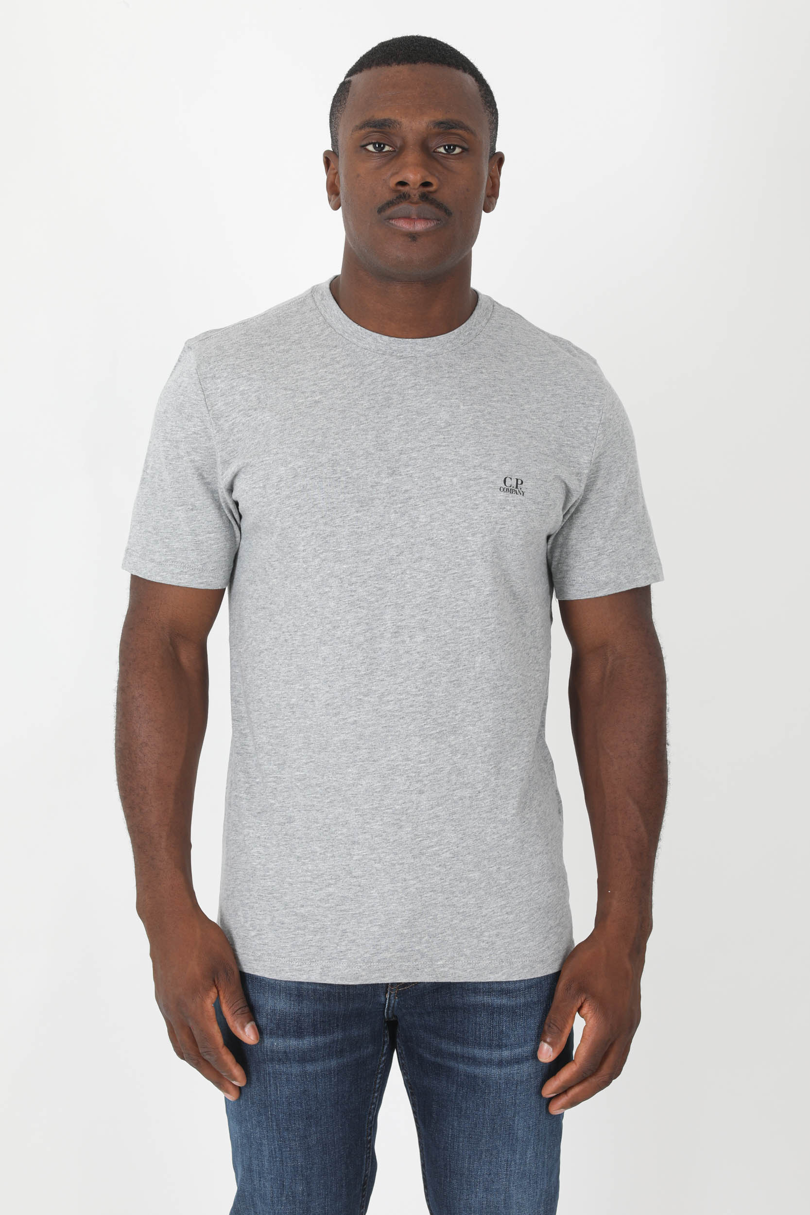 T-SHIRT C.P COMPANY GRIS PETIT LOGO S046A-M93