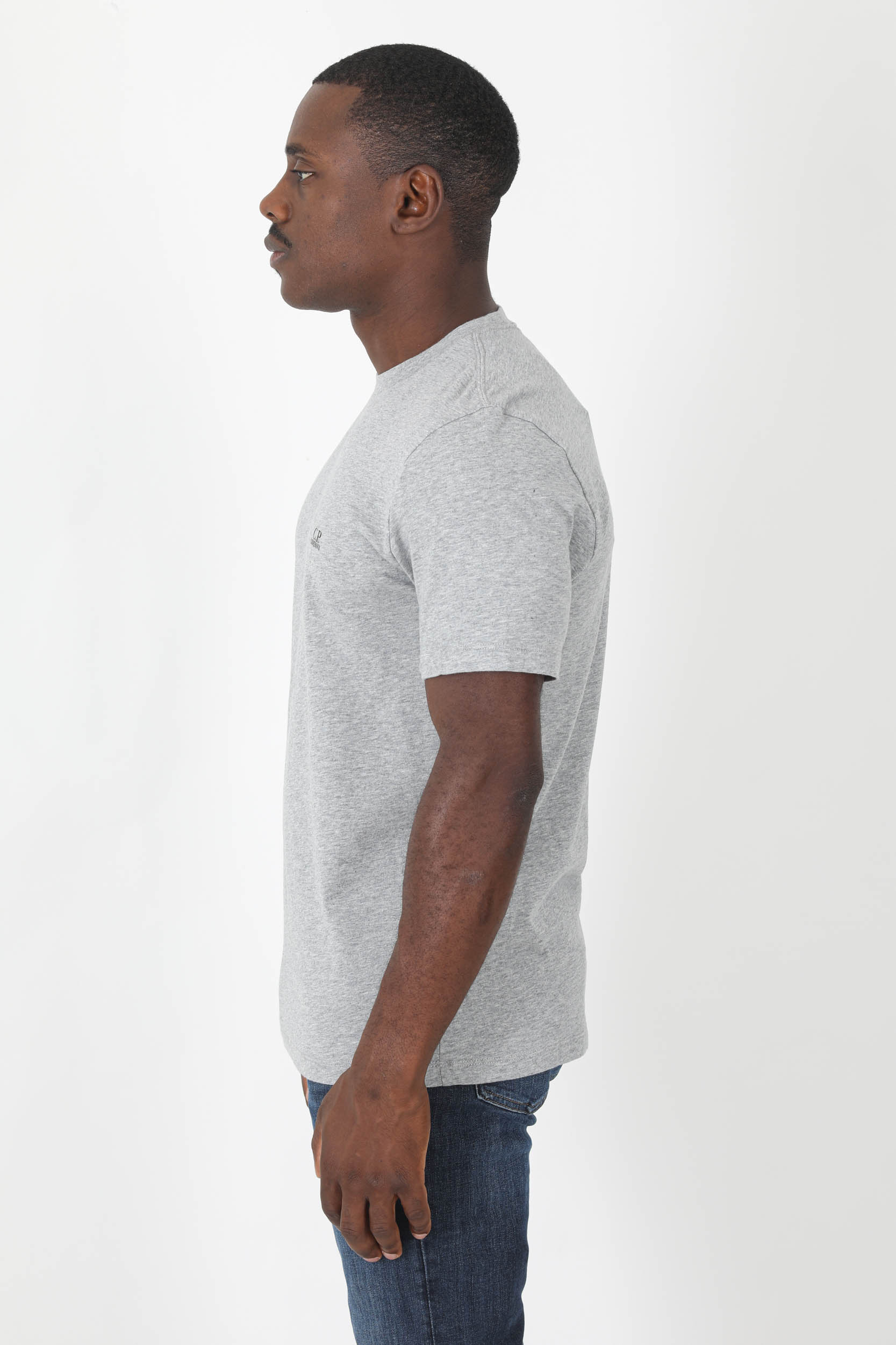 T-SHIRT C.P COMPANY GRIS PETIT LOGO S046A-M93