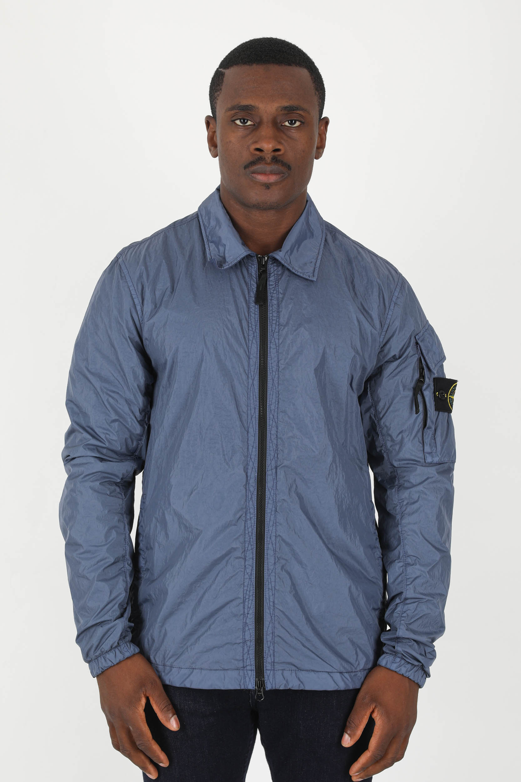 BLOUSON SURECHEMISE STONE ISLAND BLEU 771510223-V0024