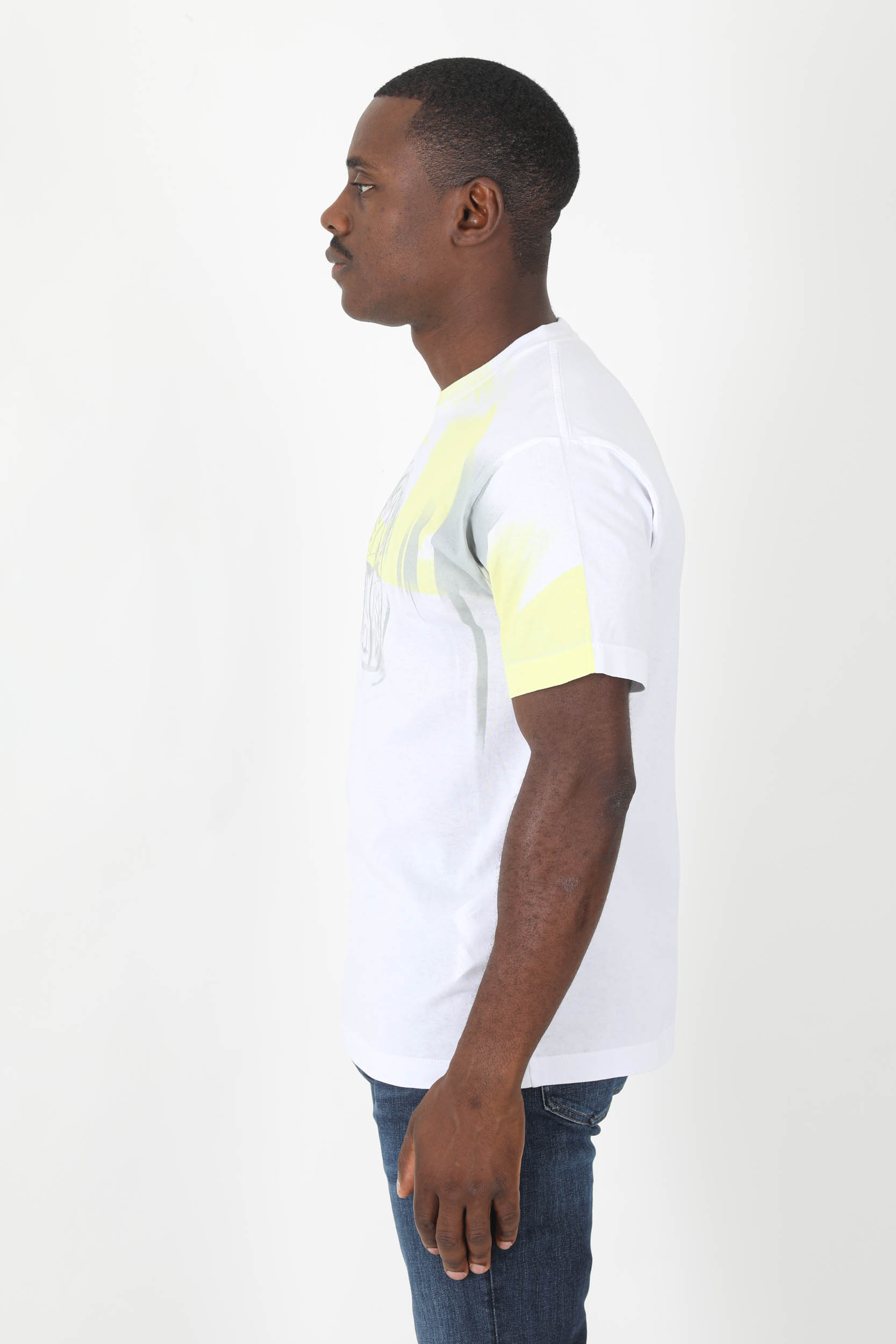 T-SHIRT STONE ISLAND BLANC LOGO 77152NS88-V0001
