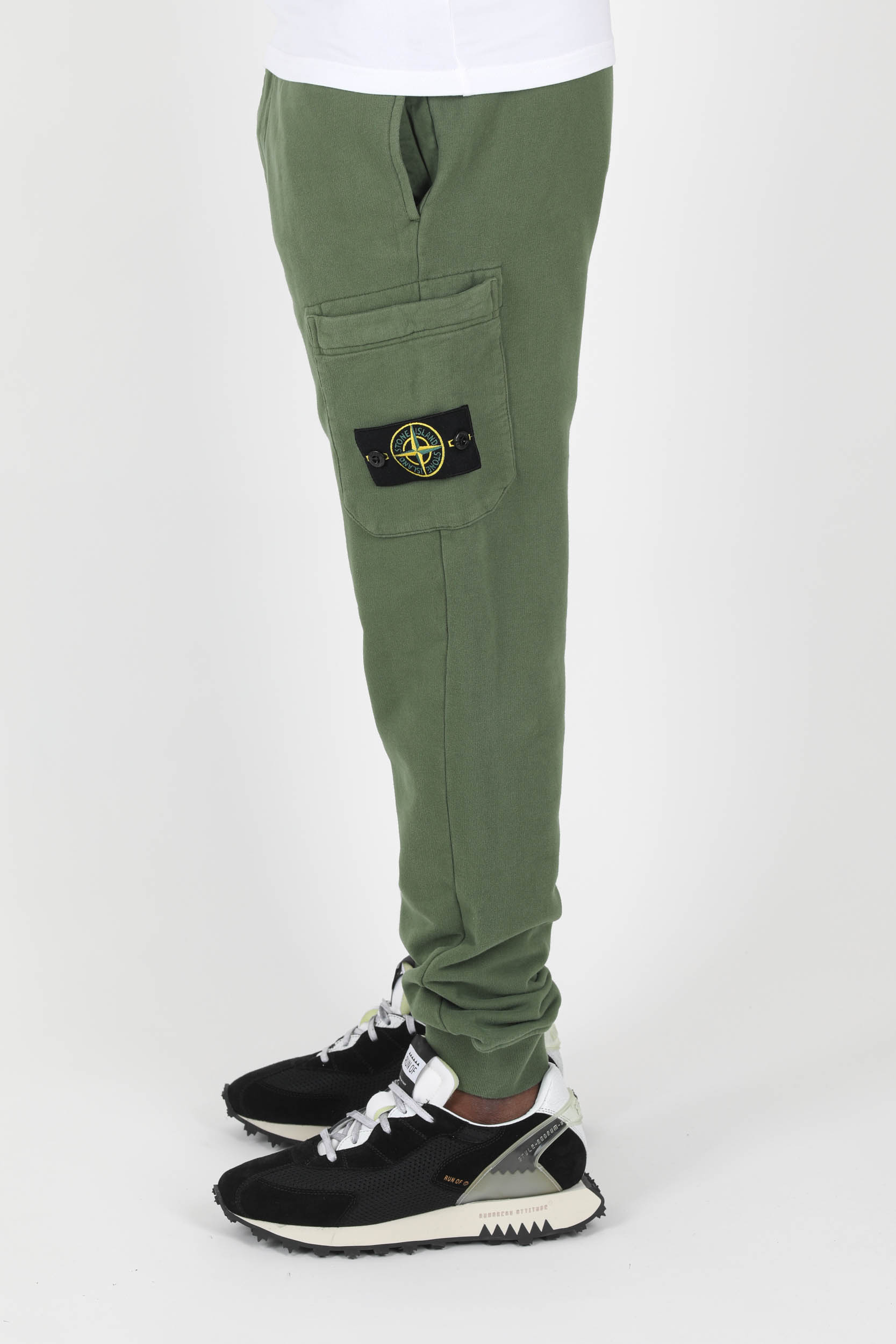 BAS DE JOGGING STONE ISLAND KAKI 771564520-V0058