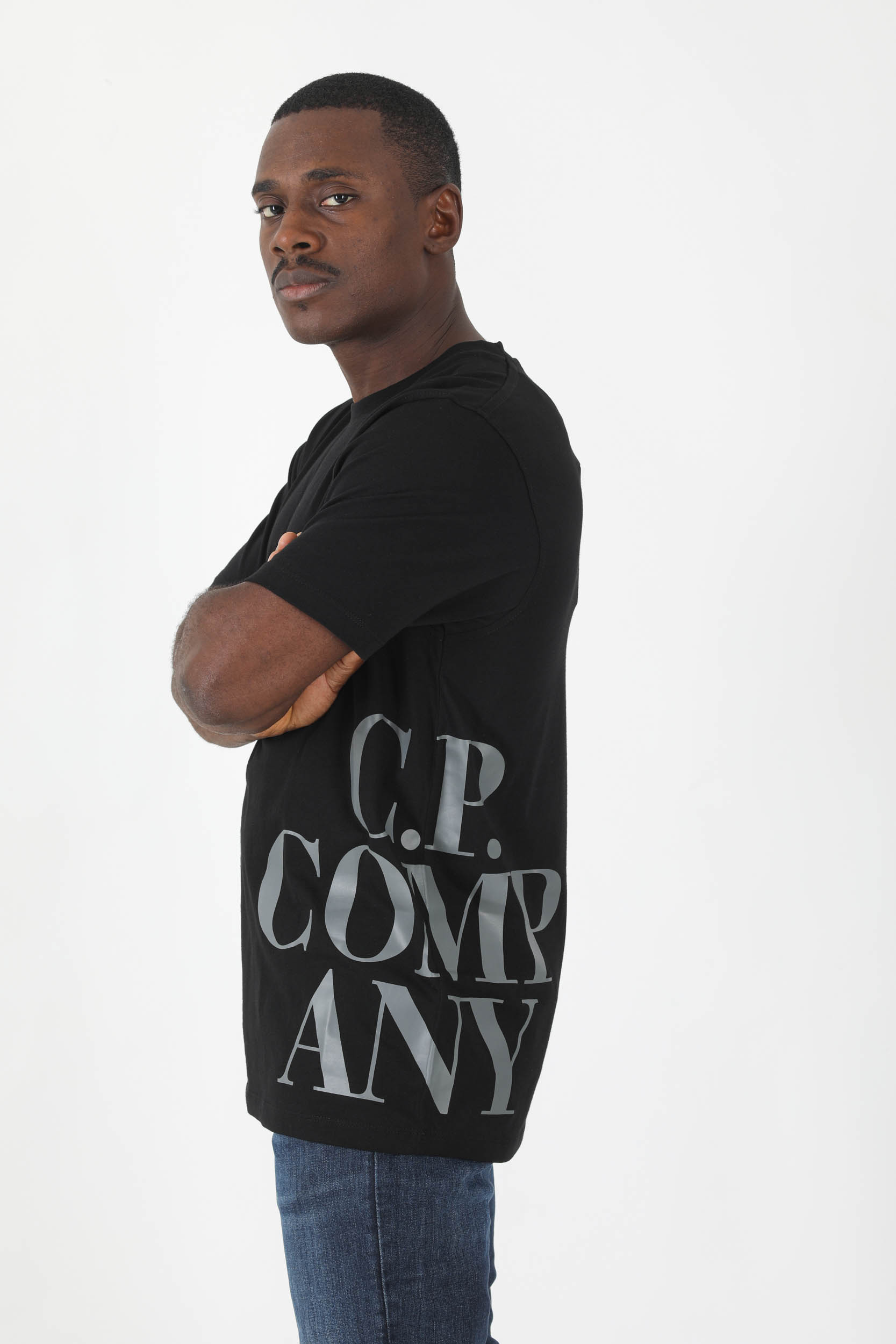 T-SHIRT C.P COMPANY NOIR LOGO  S146A-999