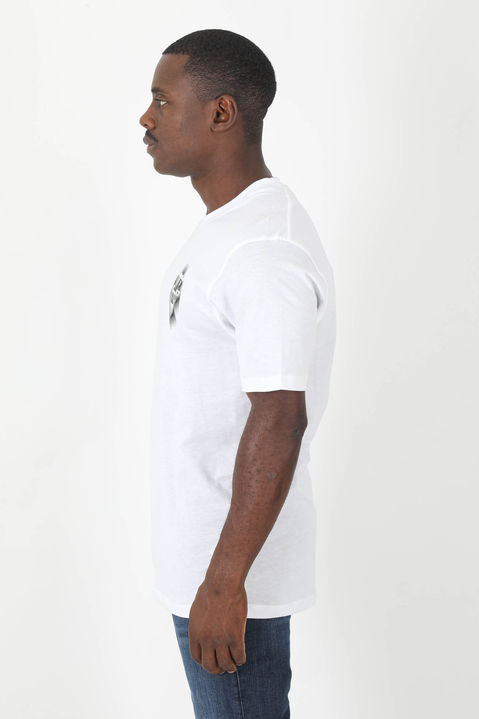 T-SHIRT C.P COMPANY BLANC LOGO S227A-103