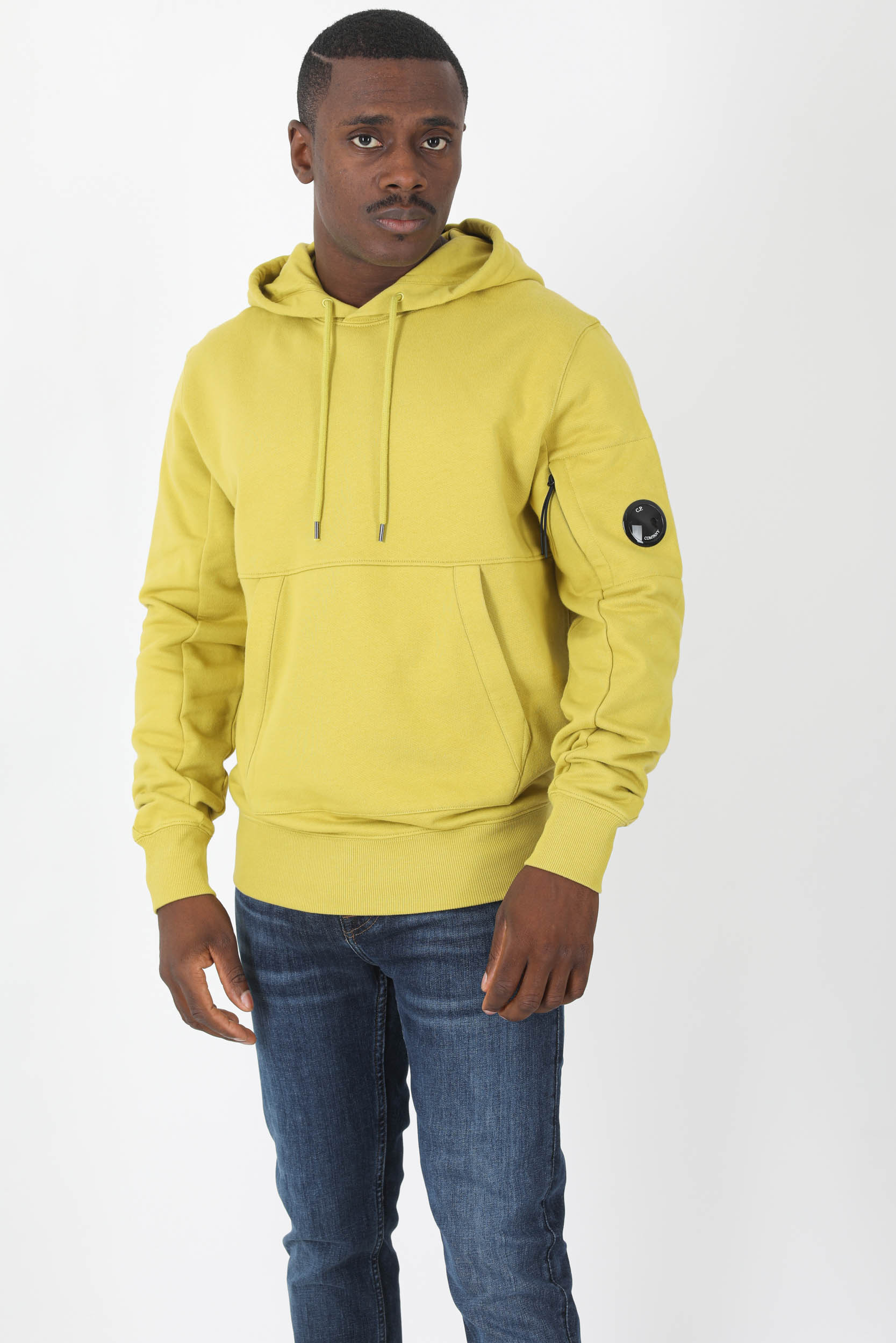 SWEAT A CAPUCHE C.P COMPANY JAUNE S023A-249