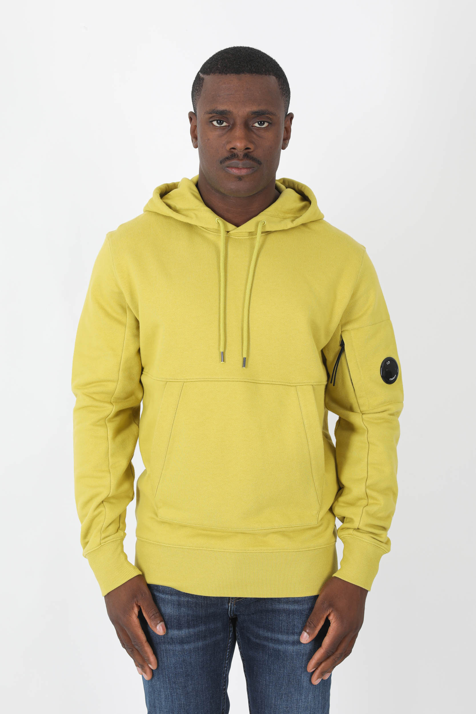 SWEAT A CAPUCHE C.P COMPANY JAUNE S023A-249