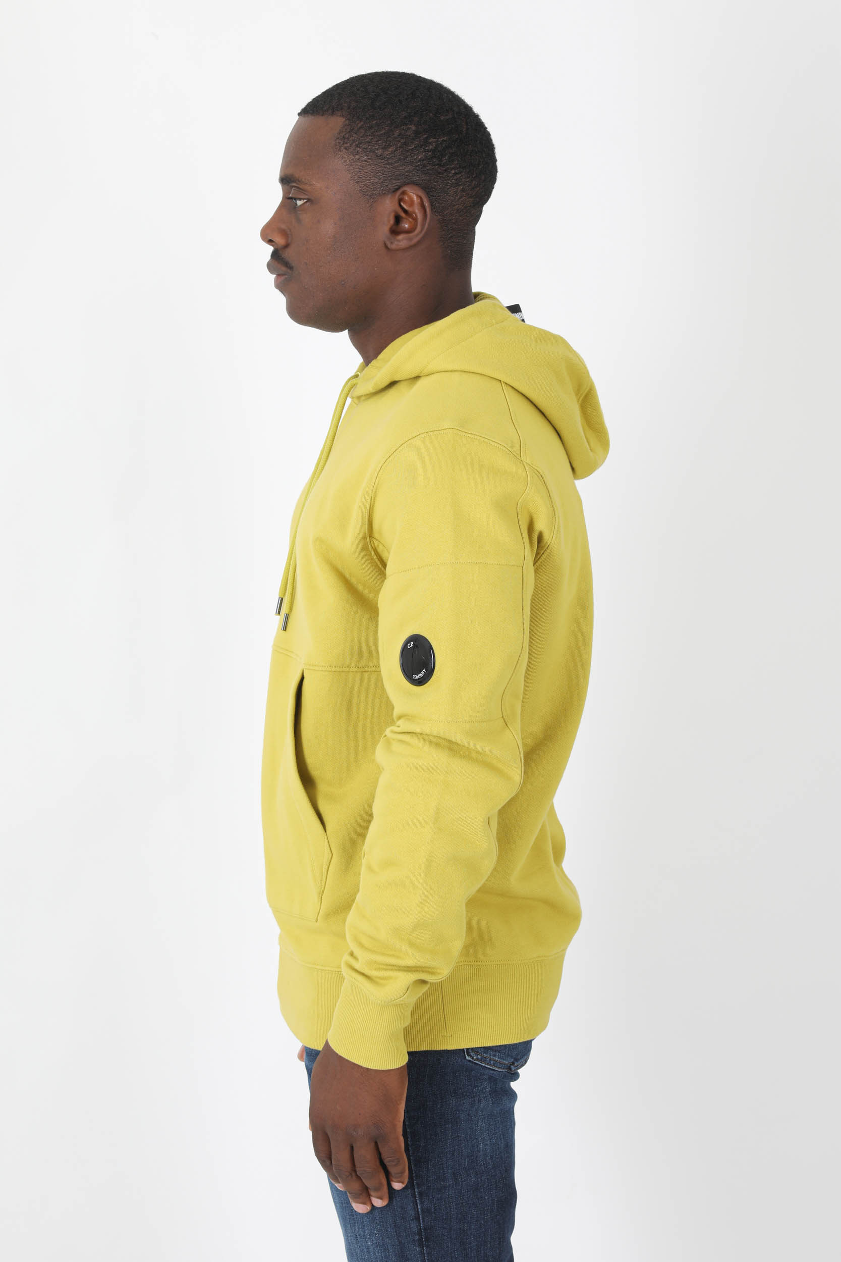 SWEAT A CAPUCHE C.P COMPANY JAUNE S023A-249