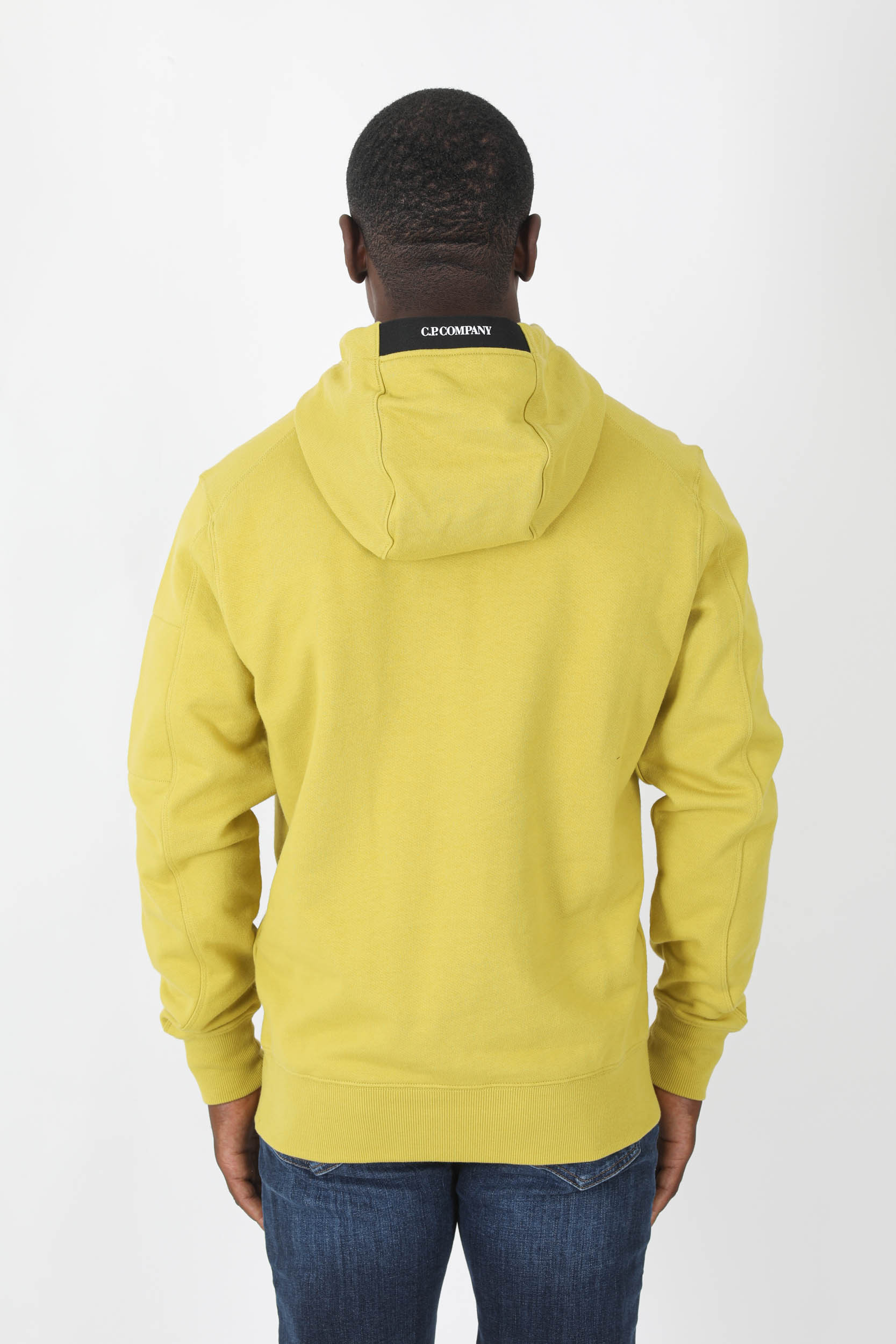 SWEAT A CAPUCHE C.P COMPANY JAUNE S023A-249
