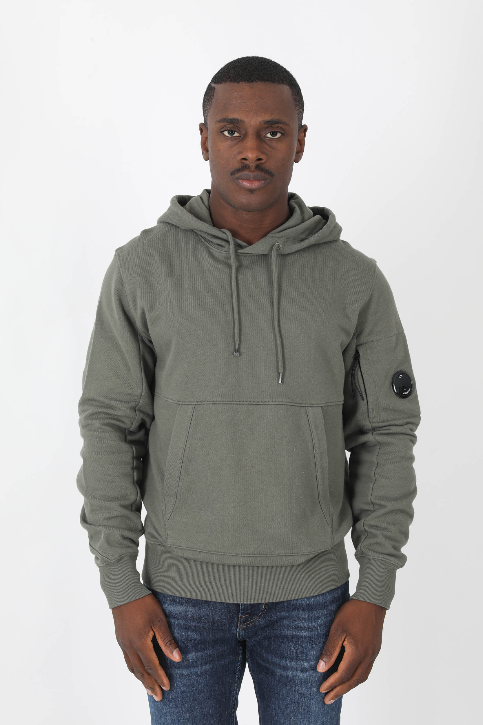 SWEAT A CAPUCHE C.P COMPANY VERT SAUGE S023A-669