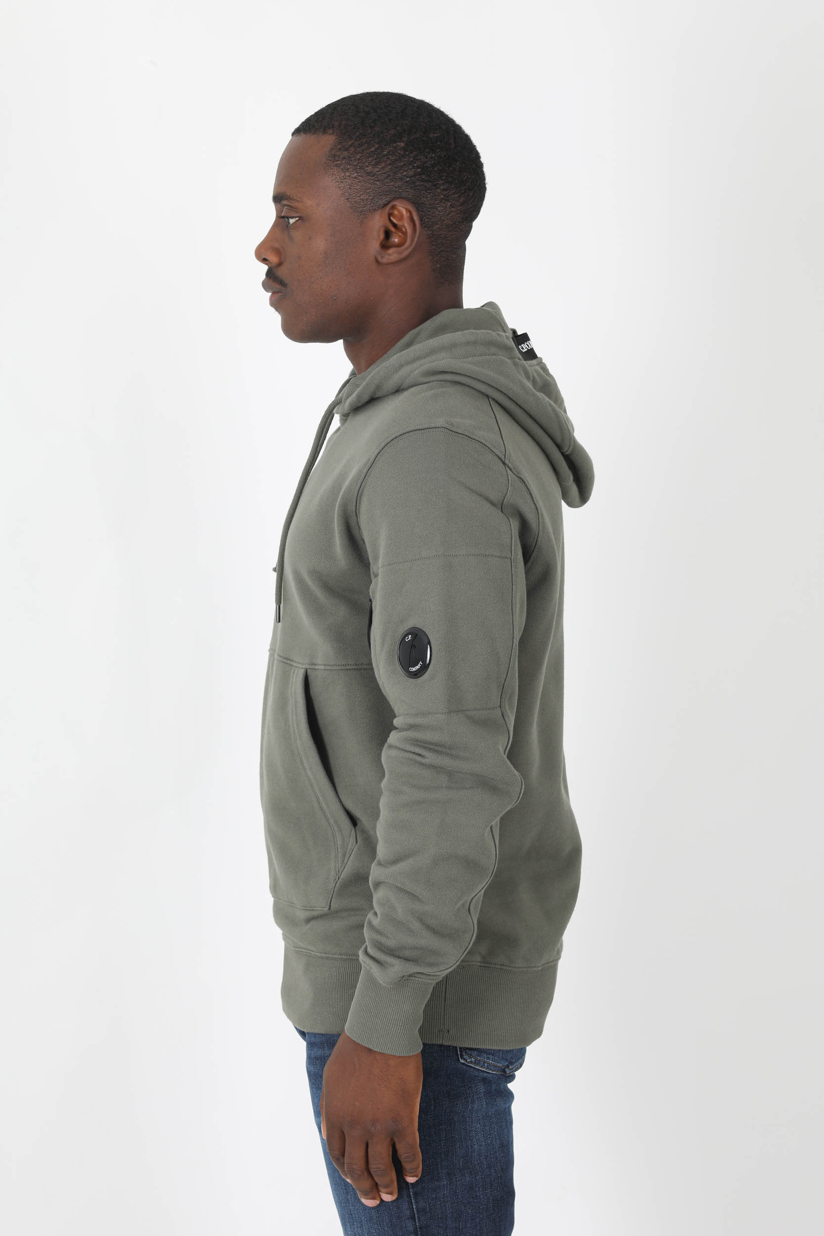 SWEAT A CAPUCHE C.P COMPANY VERT SAUGE S023A-669