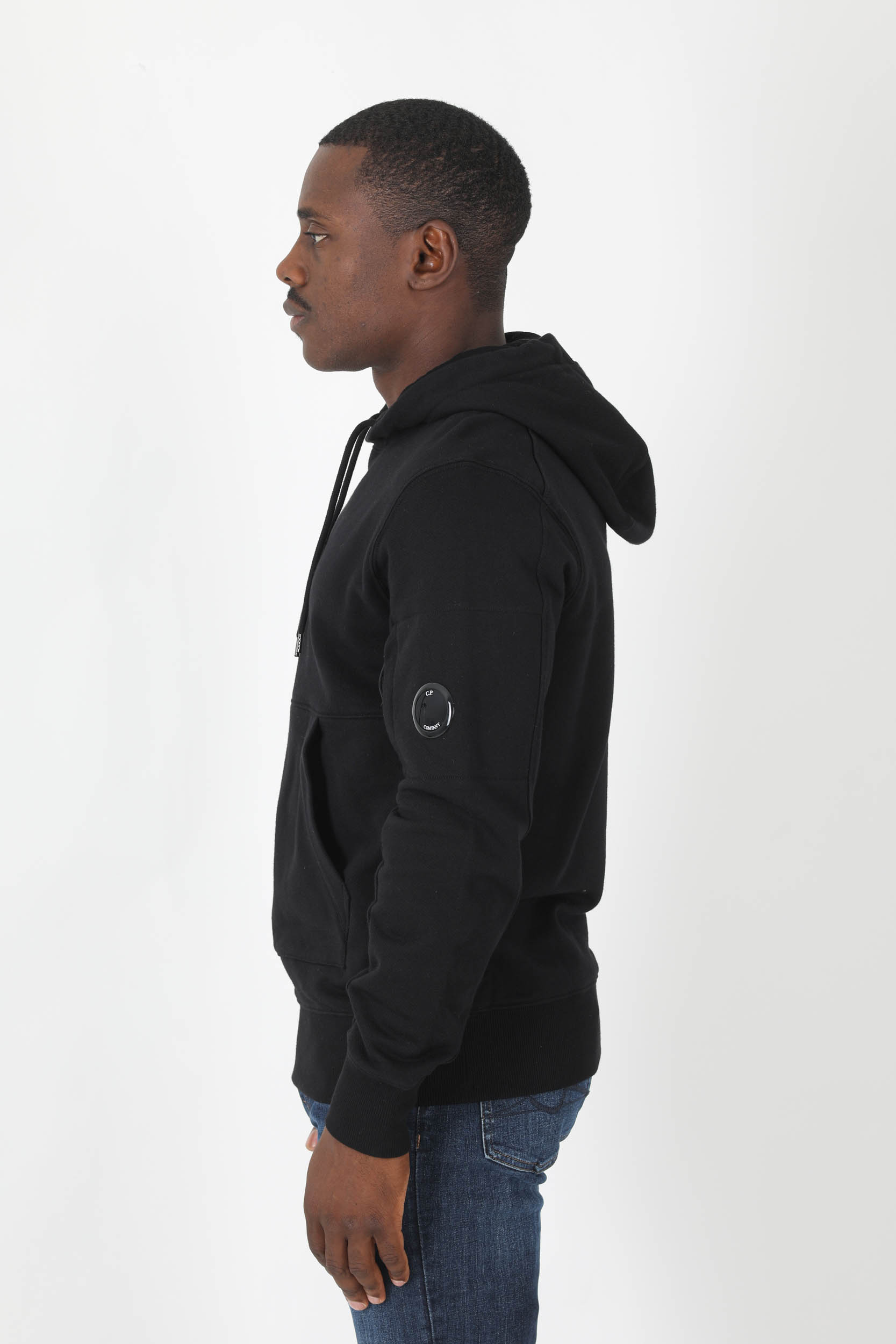 SWEAT A CAPUCHE C.P COMPANY NOIR S023A-999