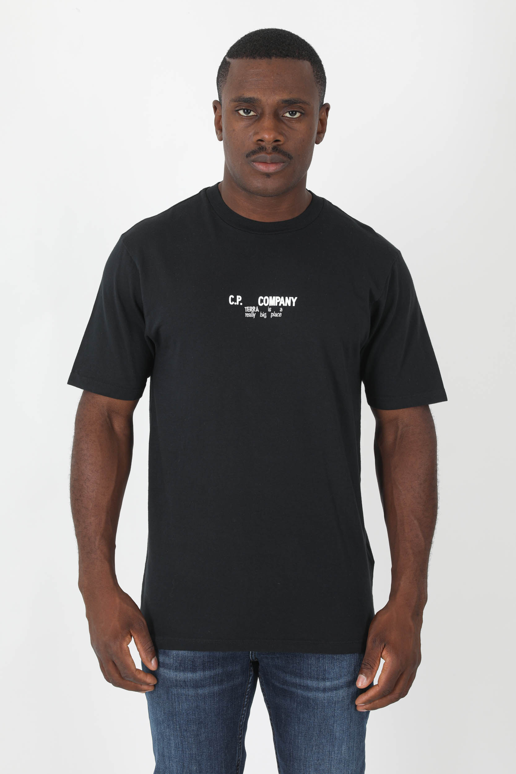 T-SHIRT C.P COMPANY NOIR ECLAIRS S317A-999