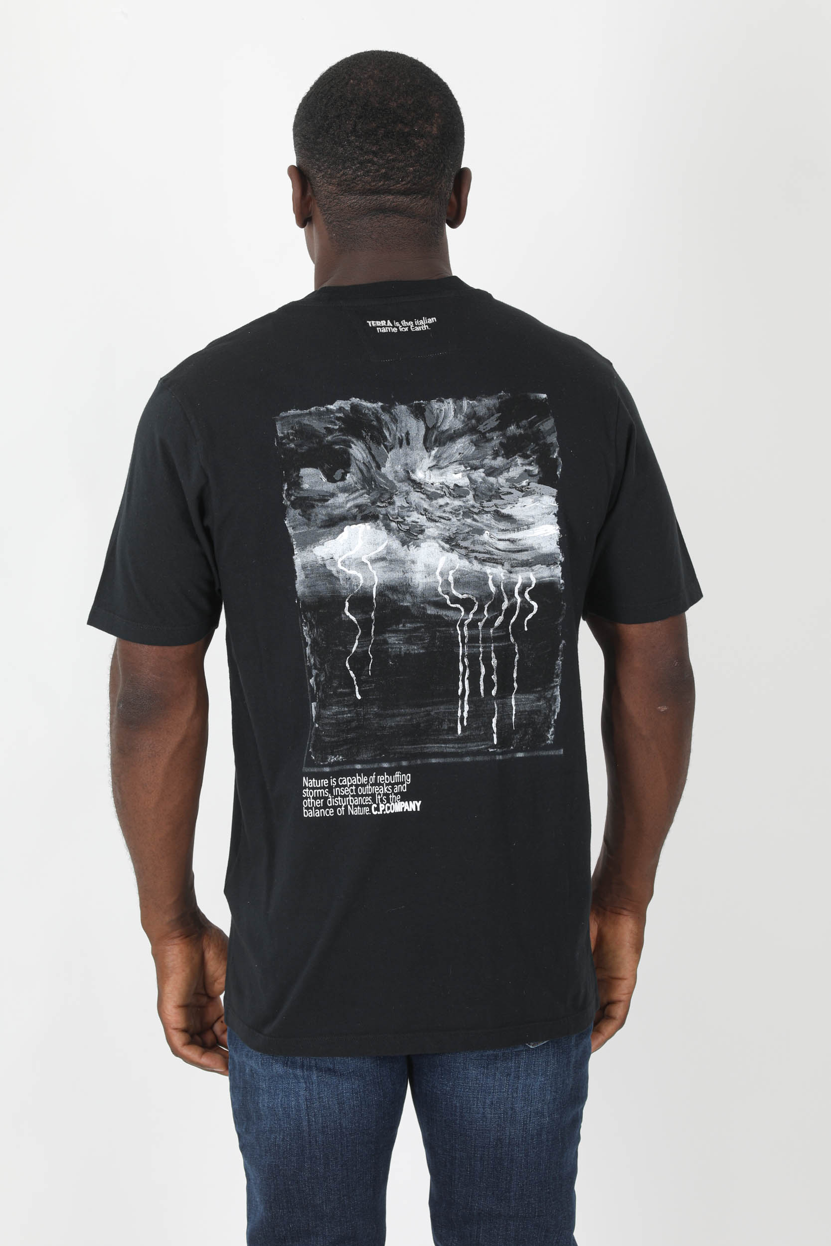 T-SHIRT C.P COMPANY NOIR ECLAIRS S317A-999