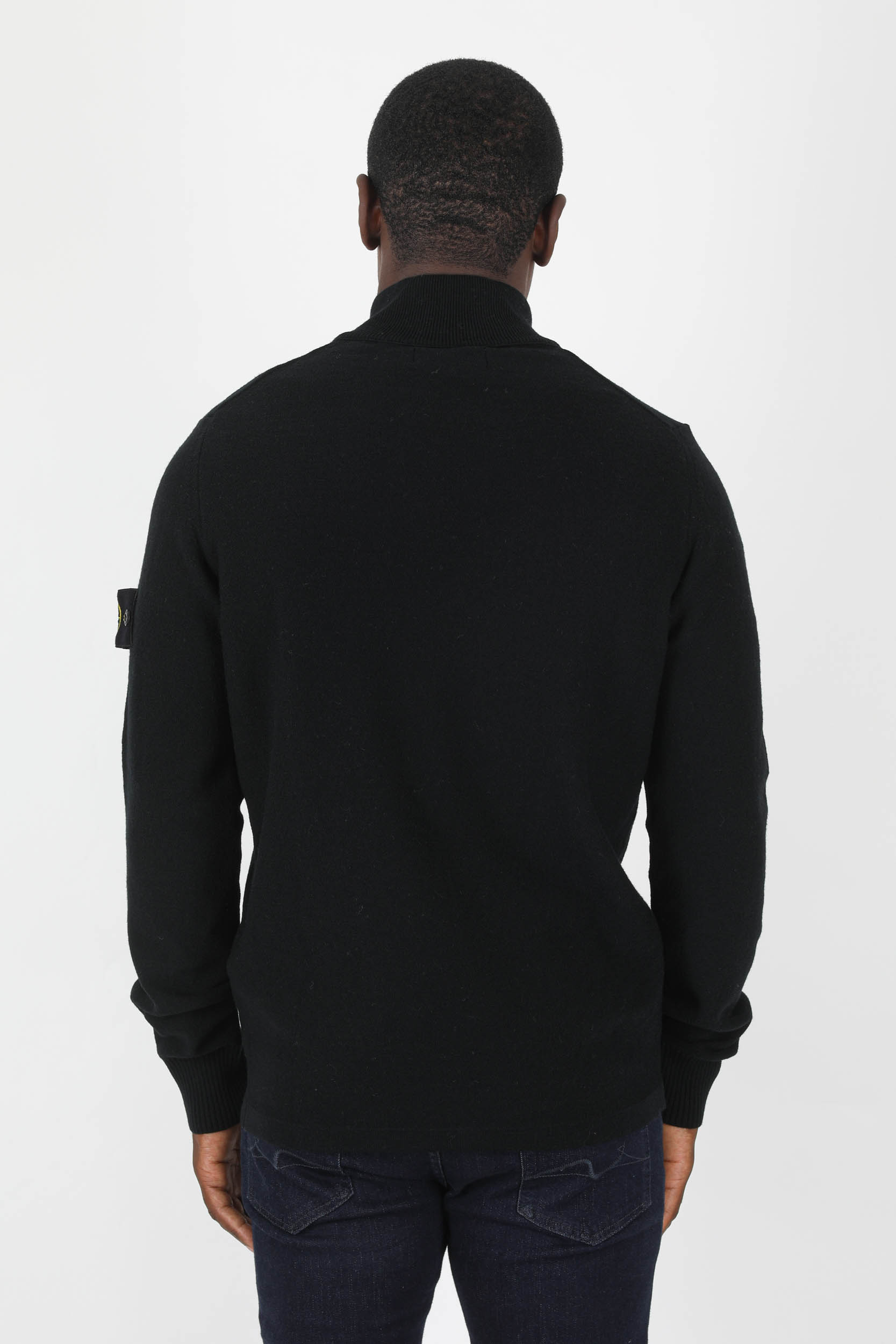 GILET EN LAINE STONE ISLAND NOIR 7715503A1-V0029