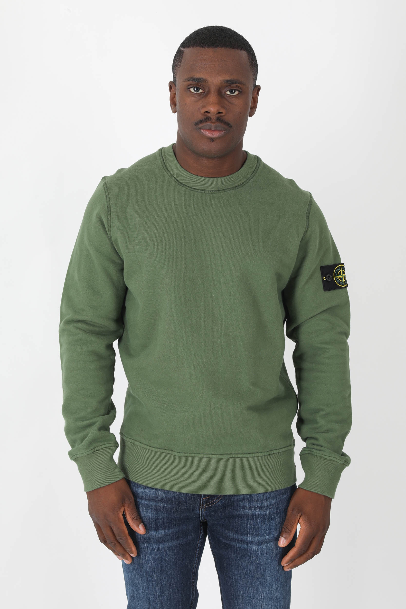 SWEAT STONE ISLAND KAKI 771563020-V0058