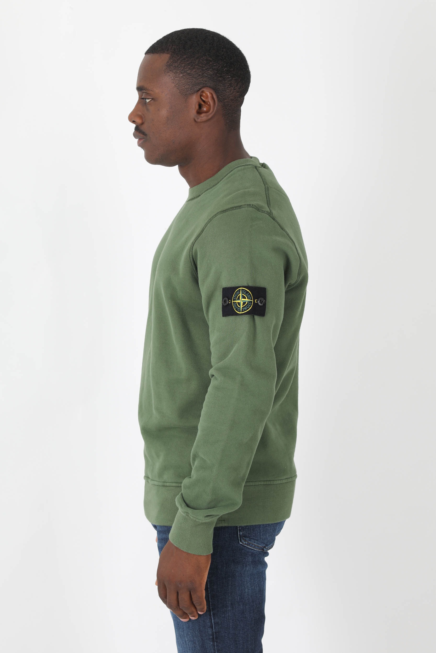 SWEAT STONE ISLAND KAKI 771563020-V0058