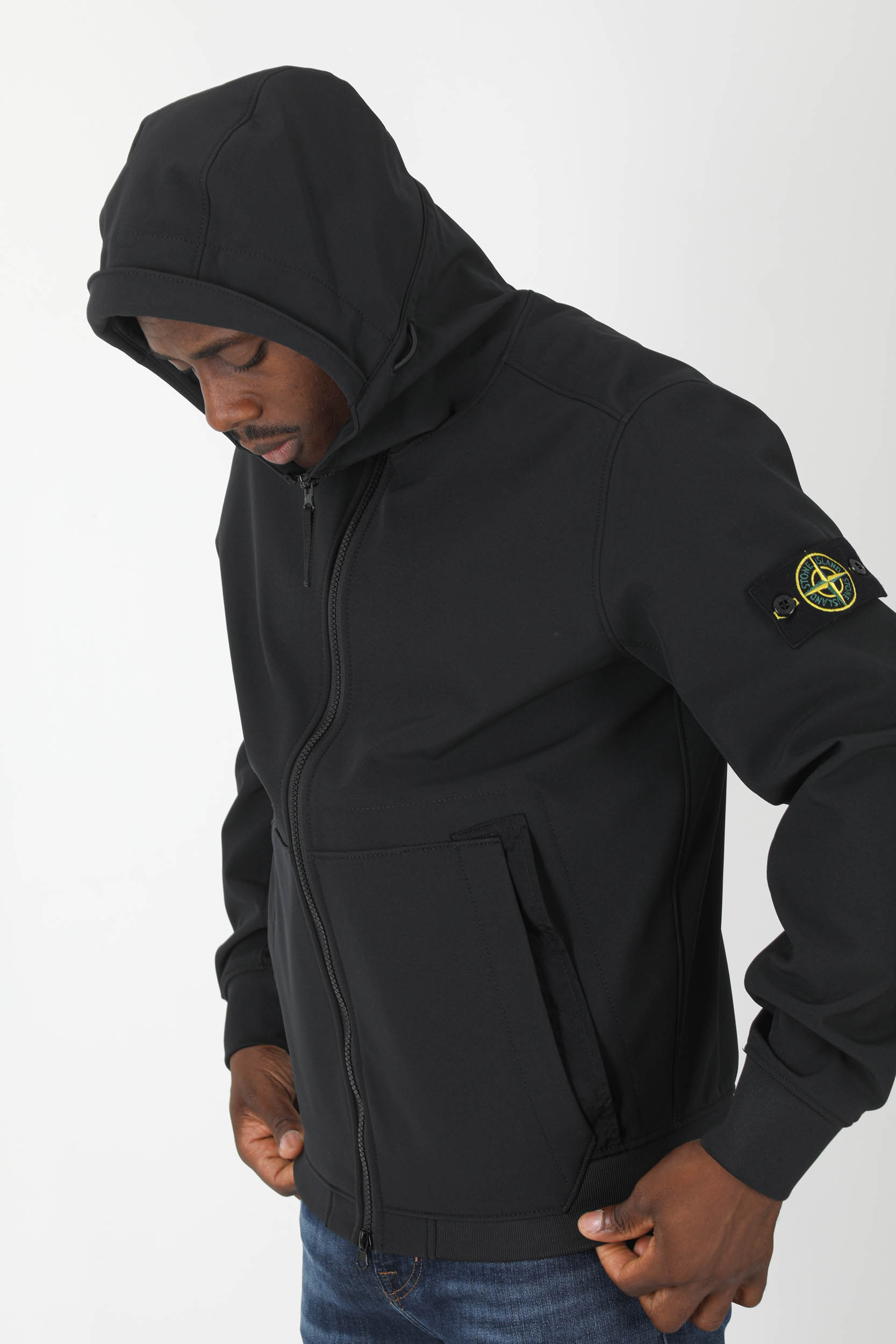 SOFT SHELL-R STONE ISLAND NOIR 7715Q0122-V0029