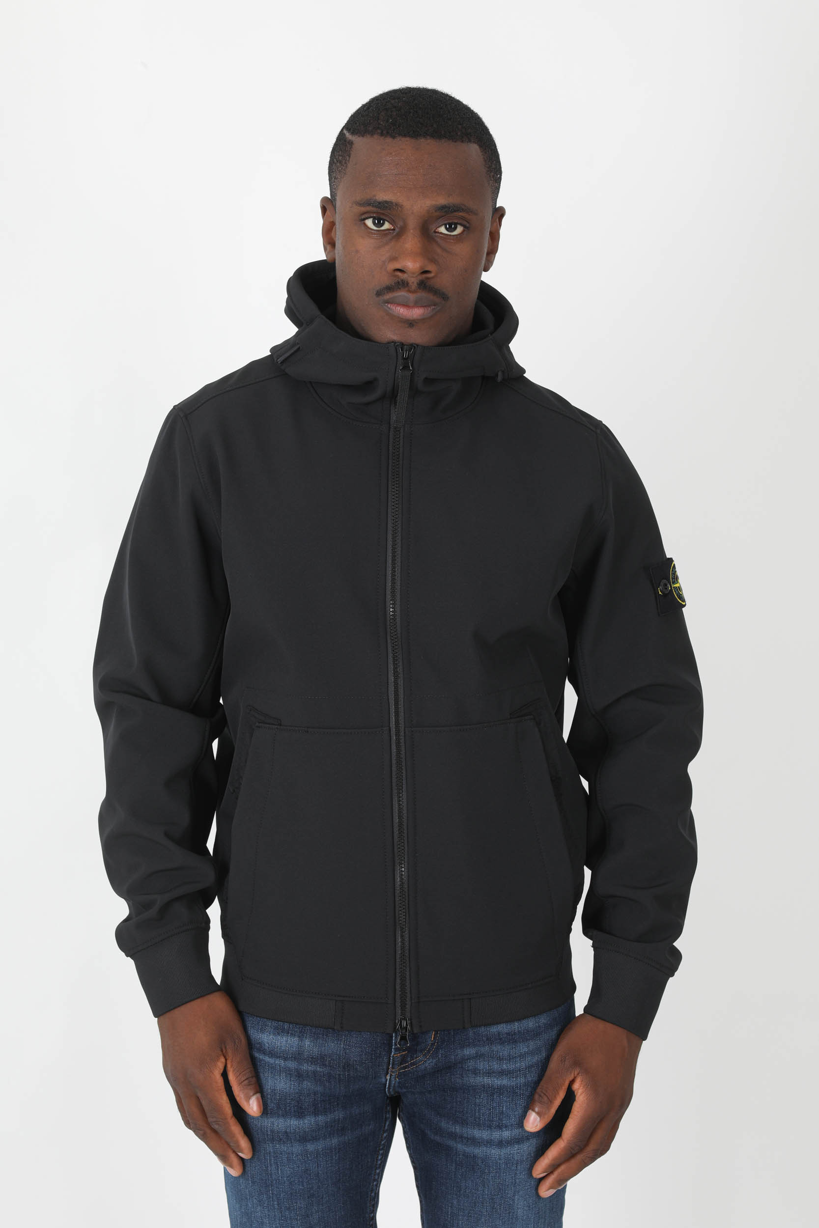 SOFT SHELL-R STONE ISLAND NOIR 7715Q0122-V0029