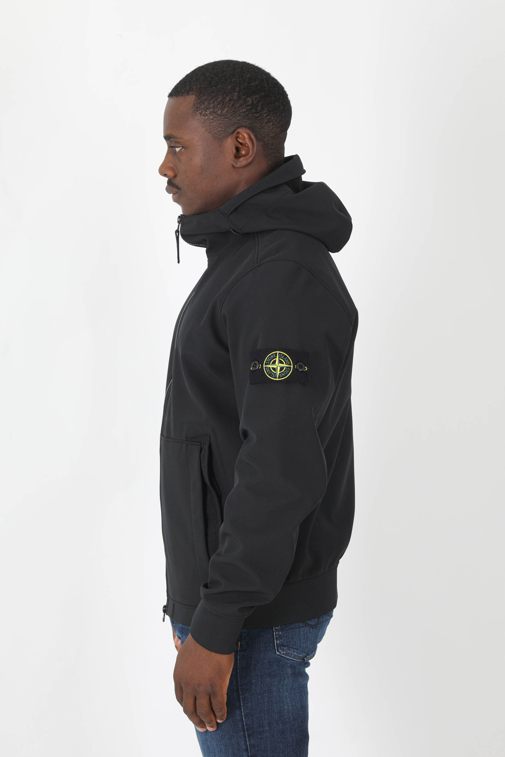 SOFT SHELL-R STONE ISLAND NOIR 7715Q0122-V0029