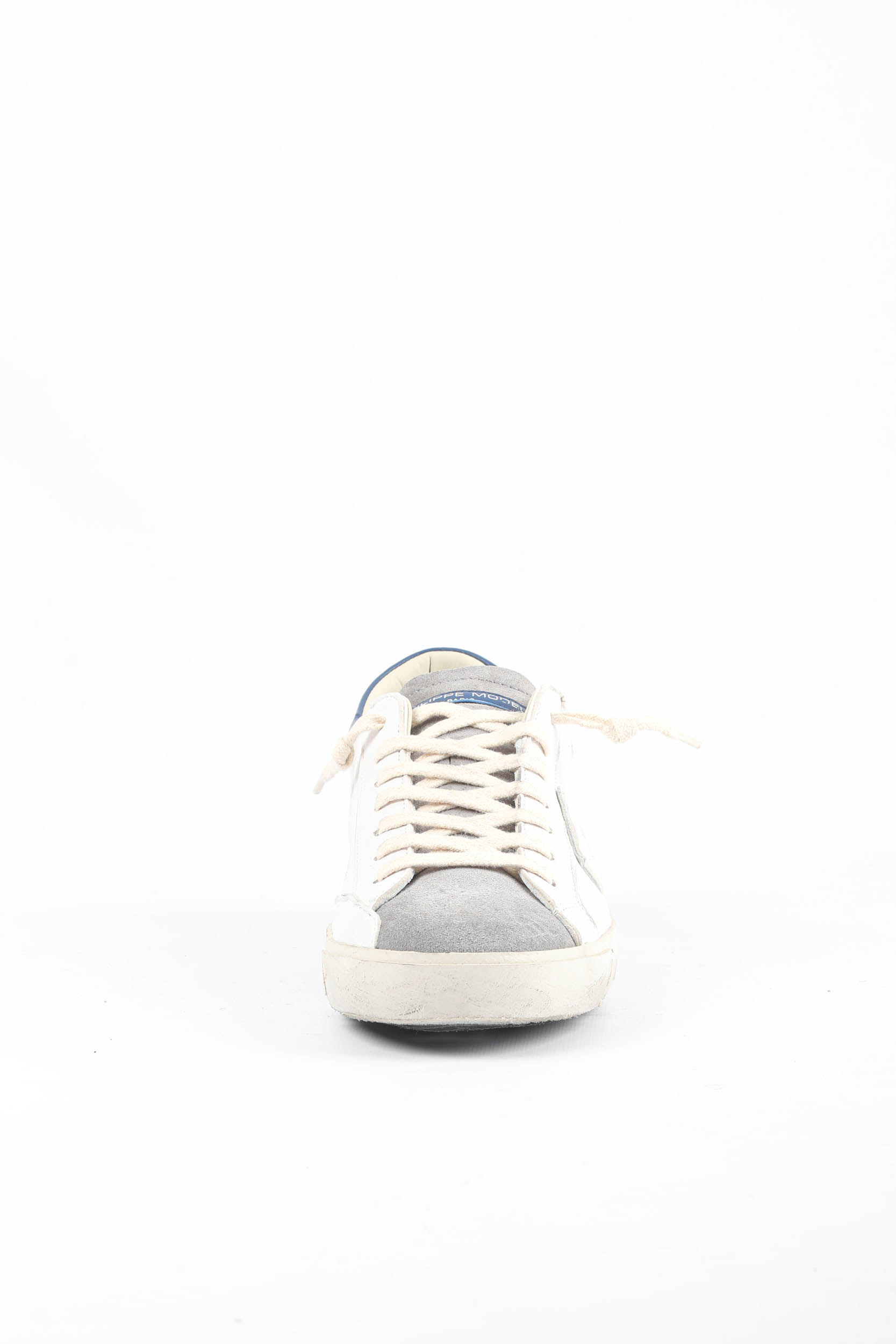 BASKETS PHILIPPE MODEL BLANCHES/ BLEU PRLU-WX12