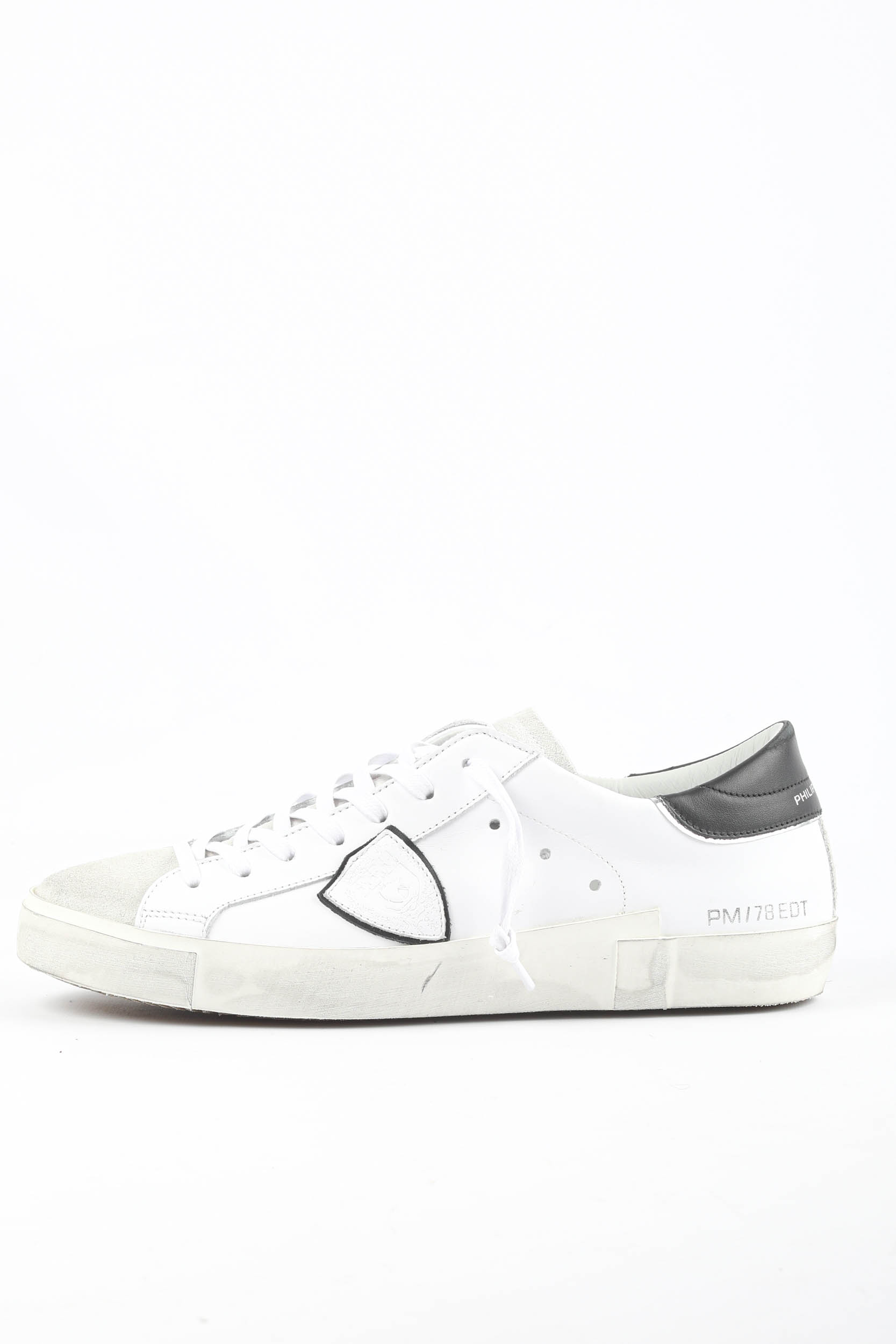 BASKETS PHILIPPE MODEL BLANCHES/NOIR PRLU-1011