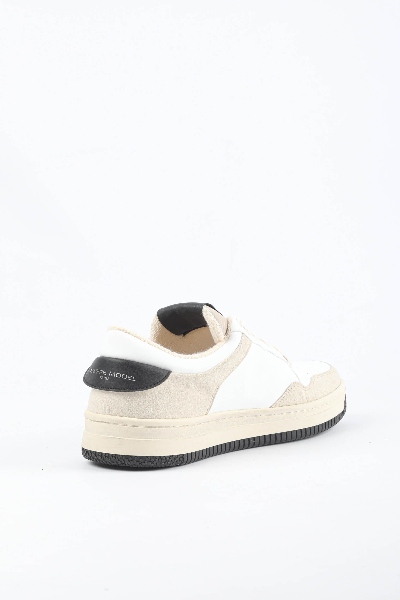 BASKETS PHILIPPE MODEL LYON BLANCHES/NOIR LYLU-CX03