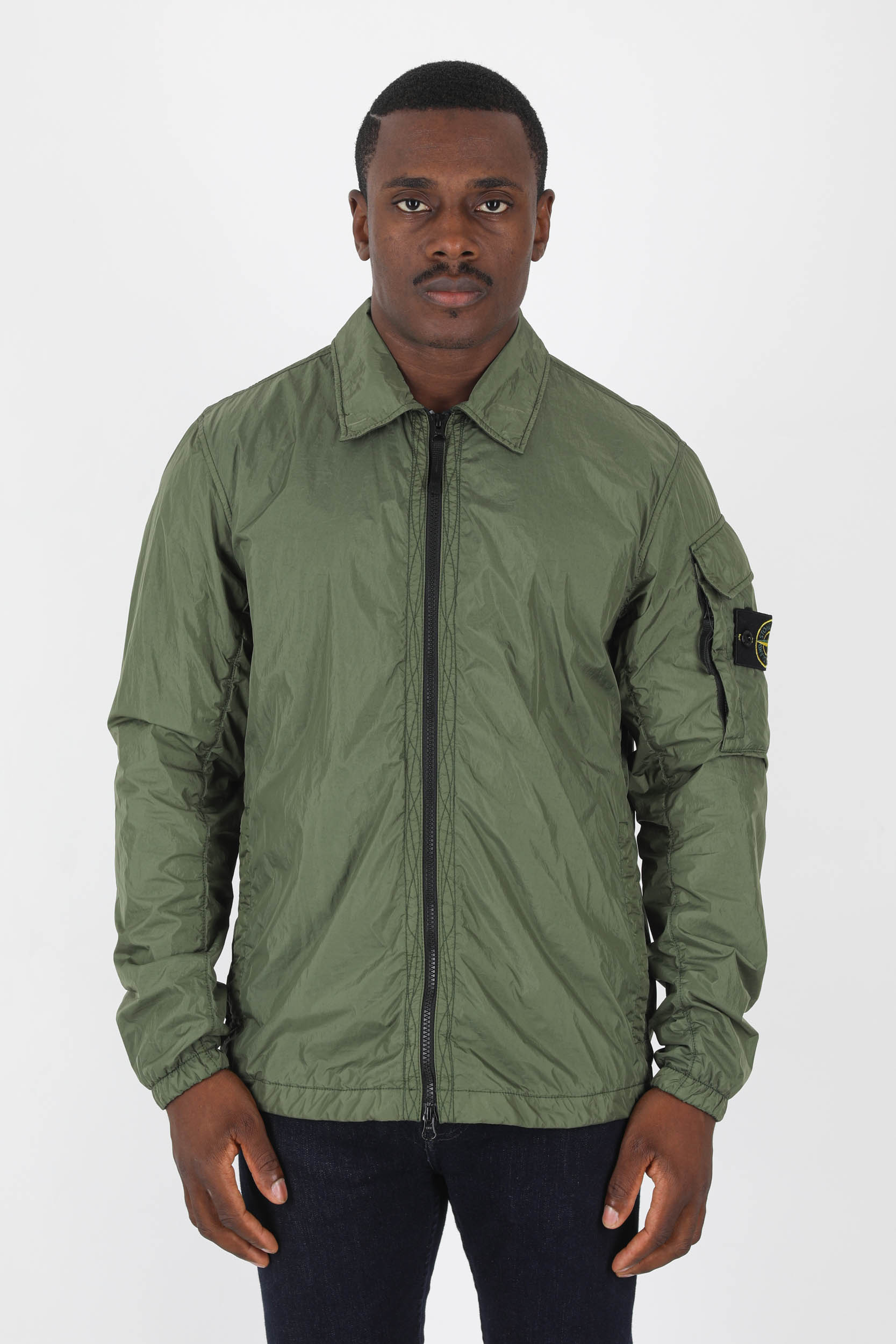 BLOUSON SURECHEMISE STONE ISLAND KAKI 771510223-V0058