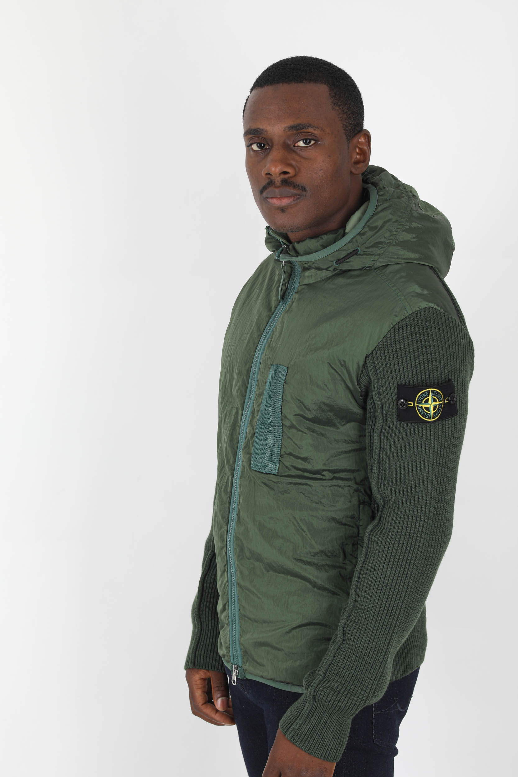 BLOUSON BI MATIERE STONE ISLAND KAKI 771542730-V0058