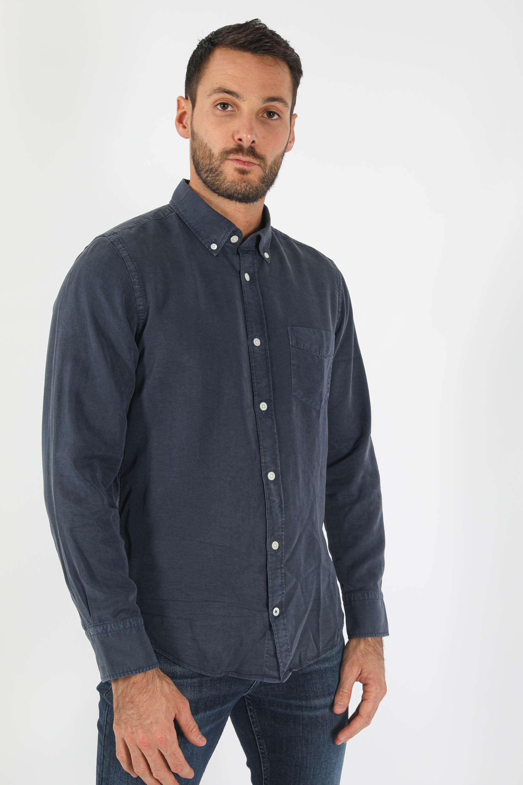CHEMISE NNO7 BLEU MANZA 5969-NAVY