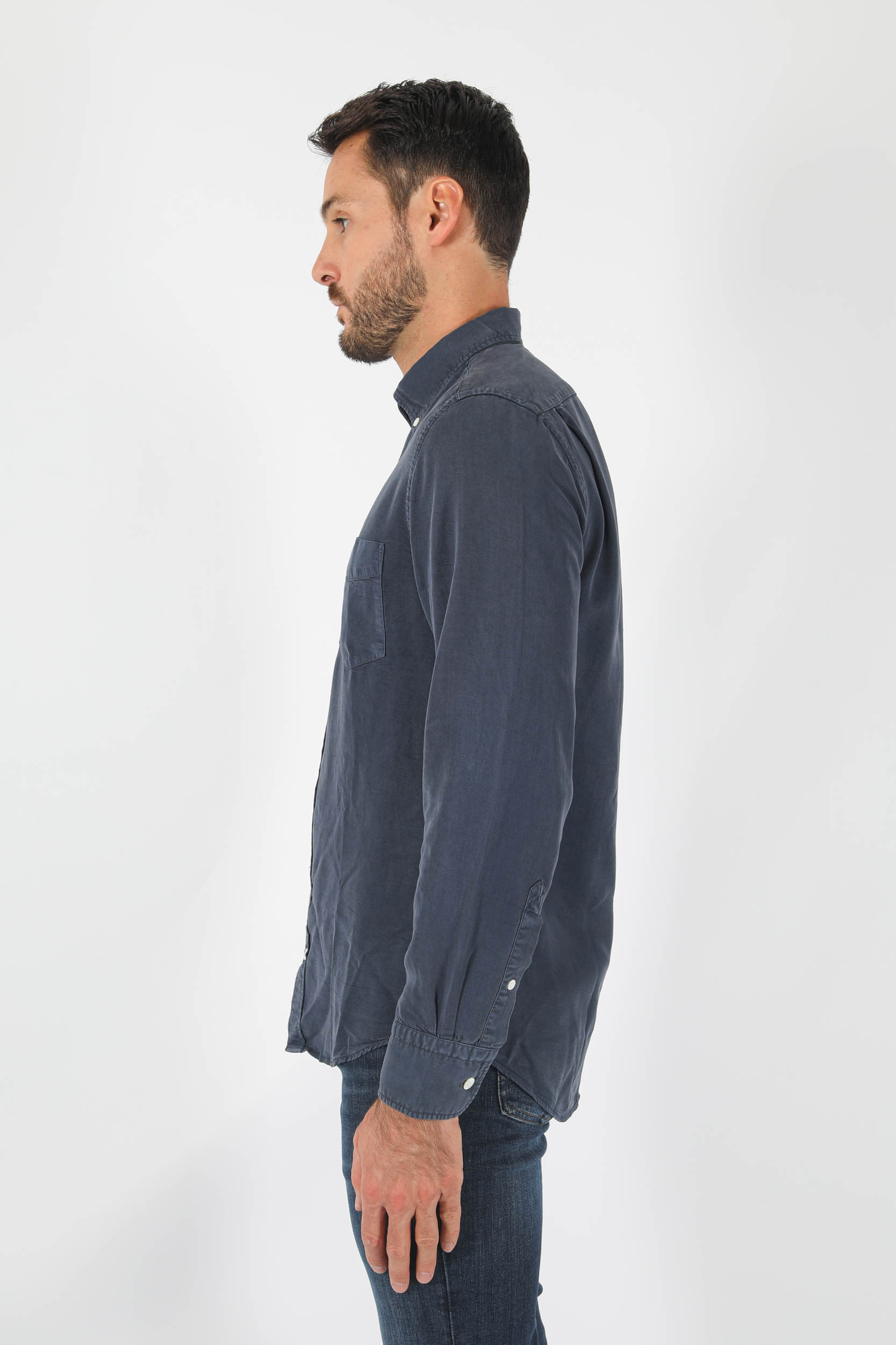 CHEMISE NNO7 BLEU MANZA 5969-NAVY