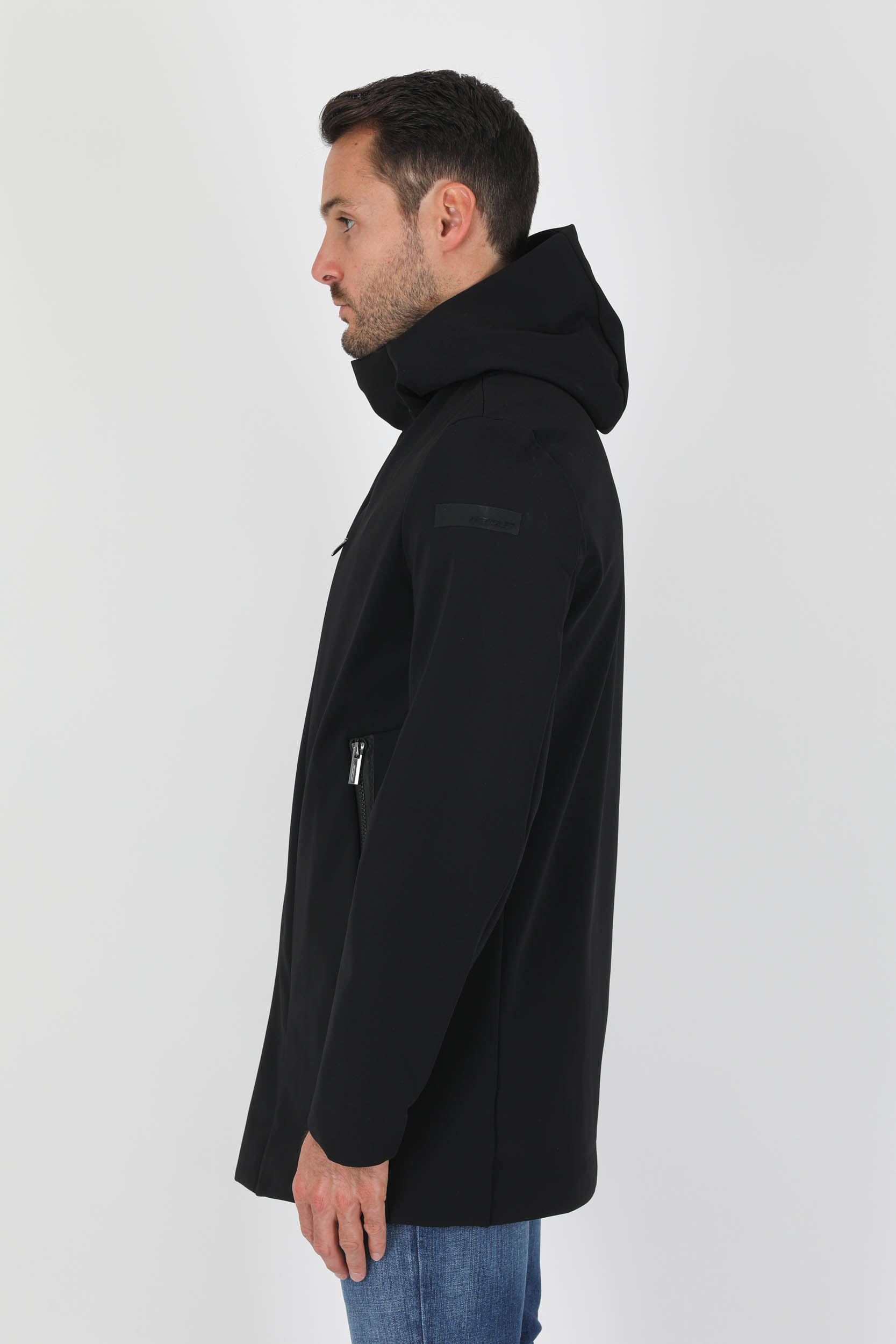 MANTEAU RRD DOUBLE POLAIRE NOIR WES10-10