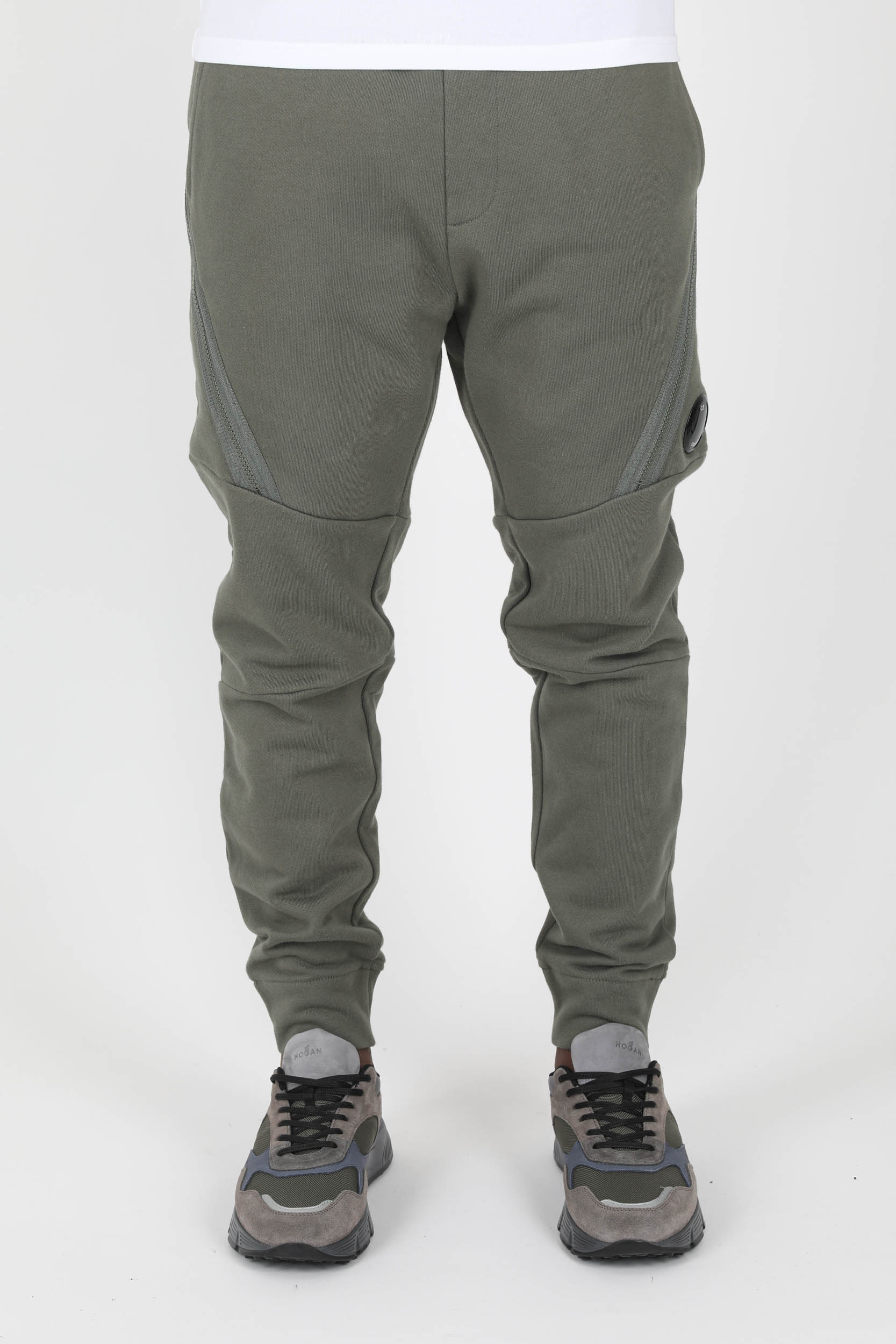 BAS DE JOGGING C.P COMPANY ZIPPE VERT P064A-669