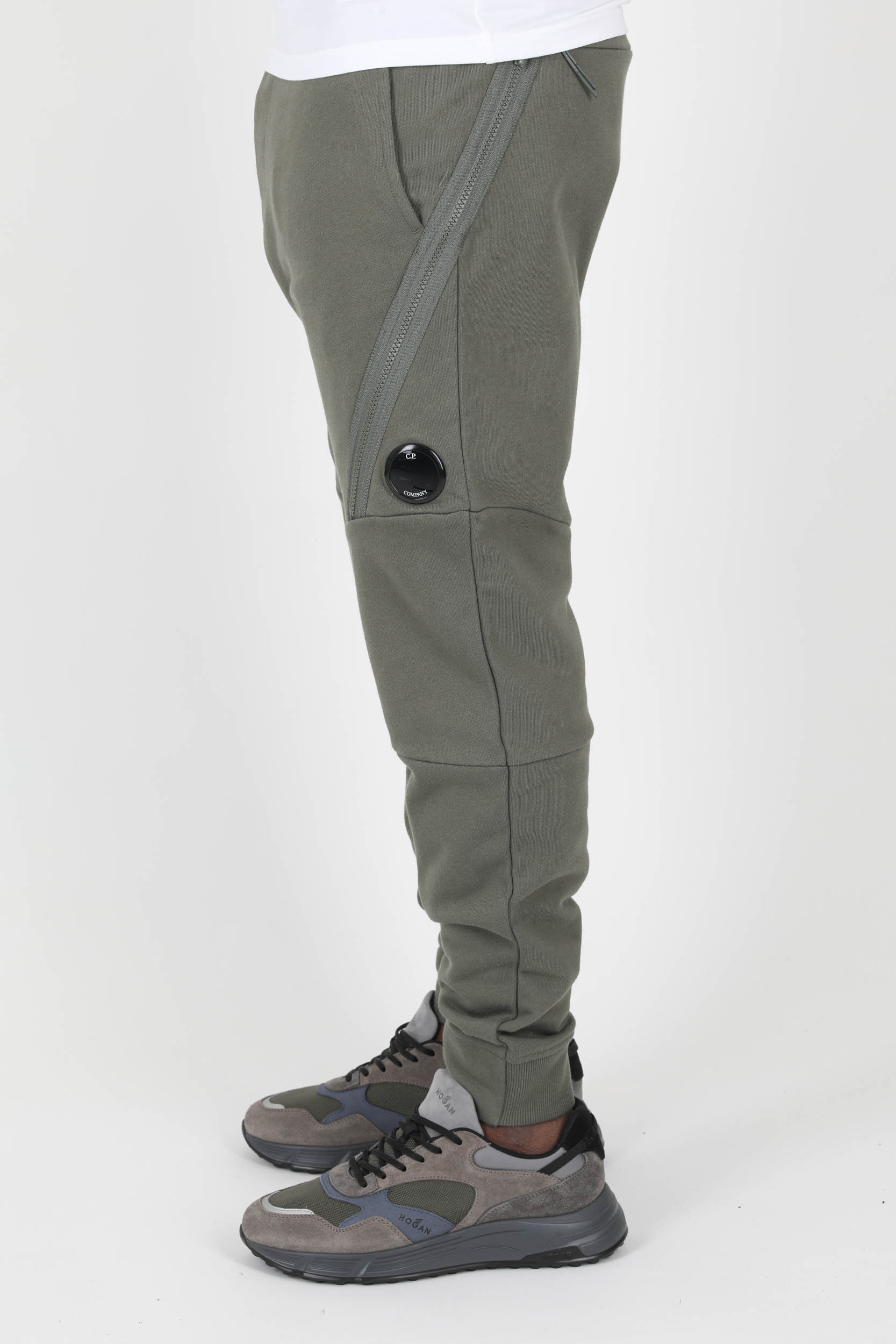 BAS DE JOGGING C.P COMPANY ZIPPE VERT P064A-669