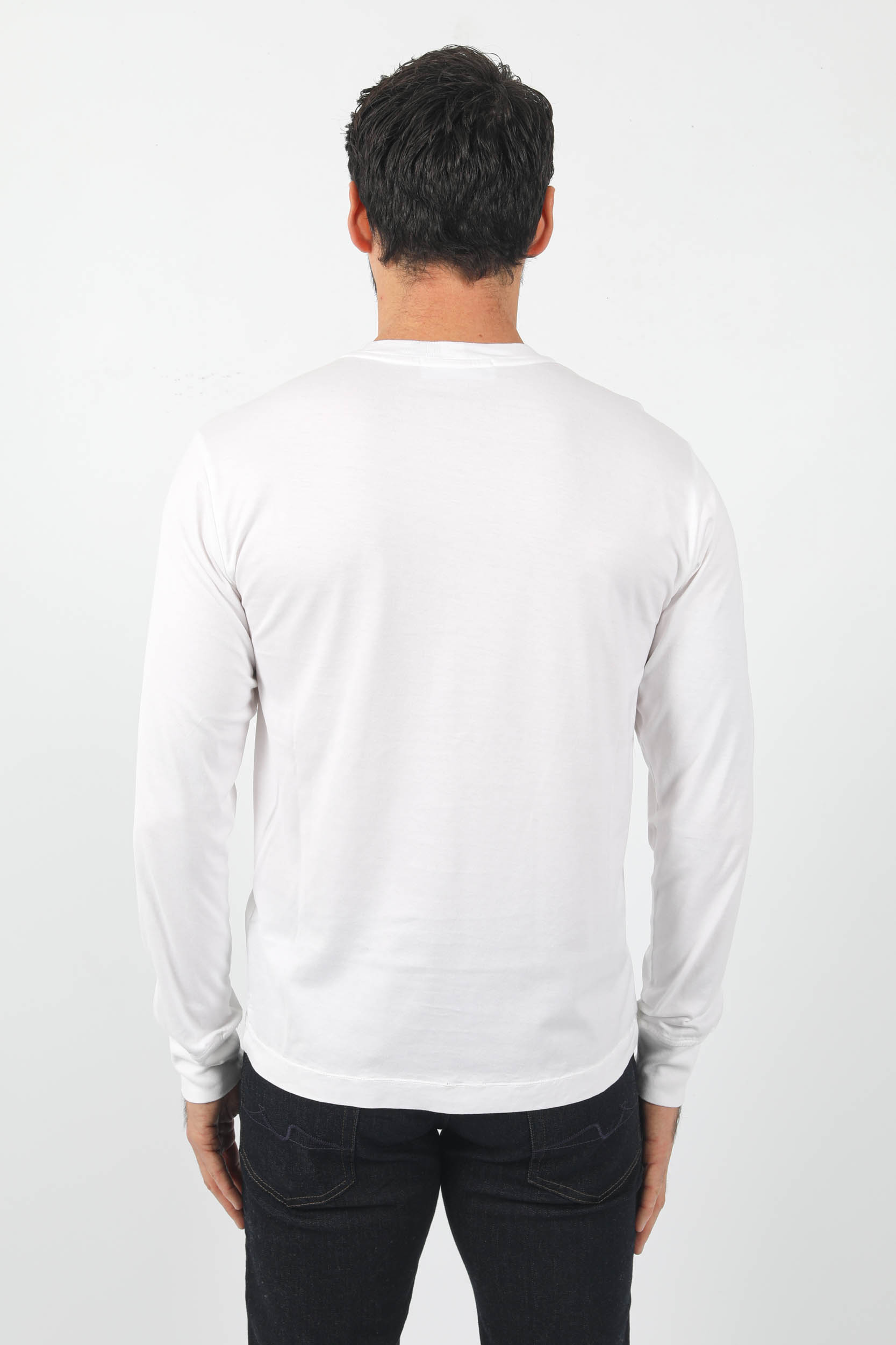 T-SHIRT MANCHES LONGUES STONE ISLAND BLANC 771522713-V0001