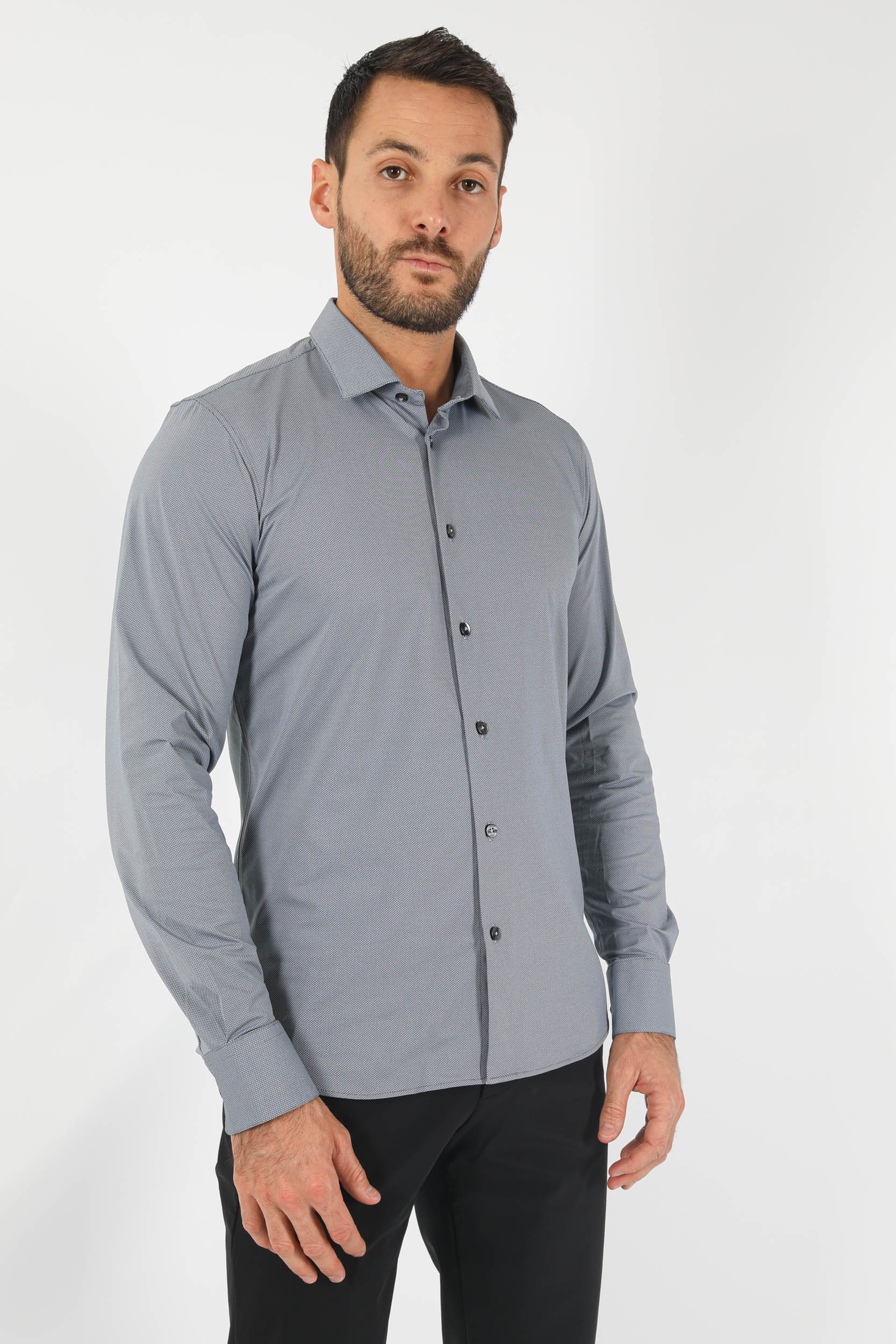 CHEMISE RRD GRISE MOTIFS 22306-V58