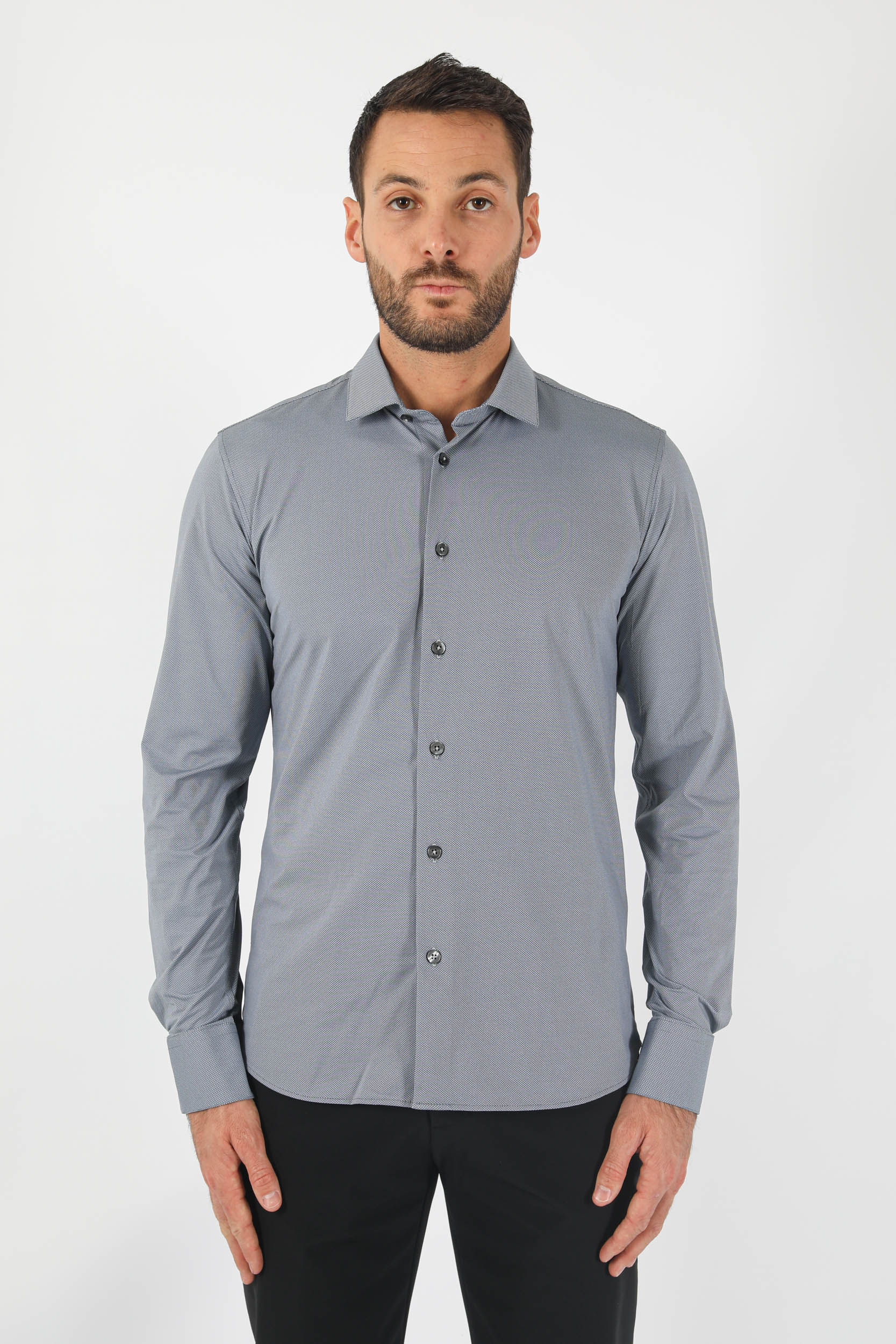 CHEMISE RRD GRISE MOTIFS 22306-V58