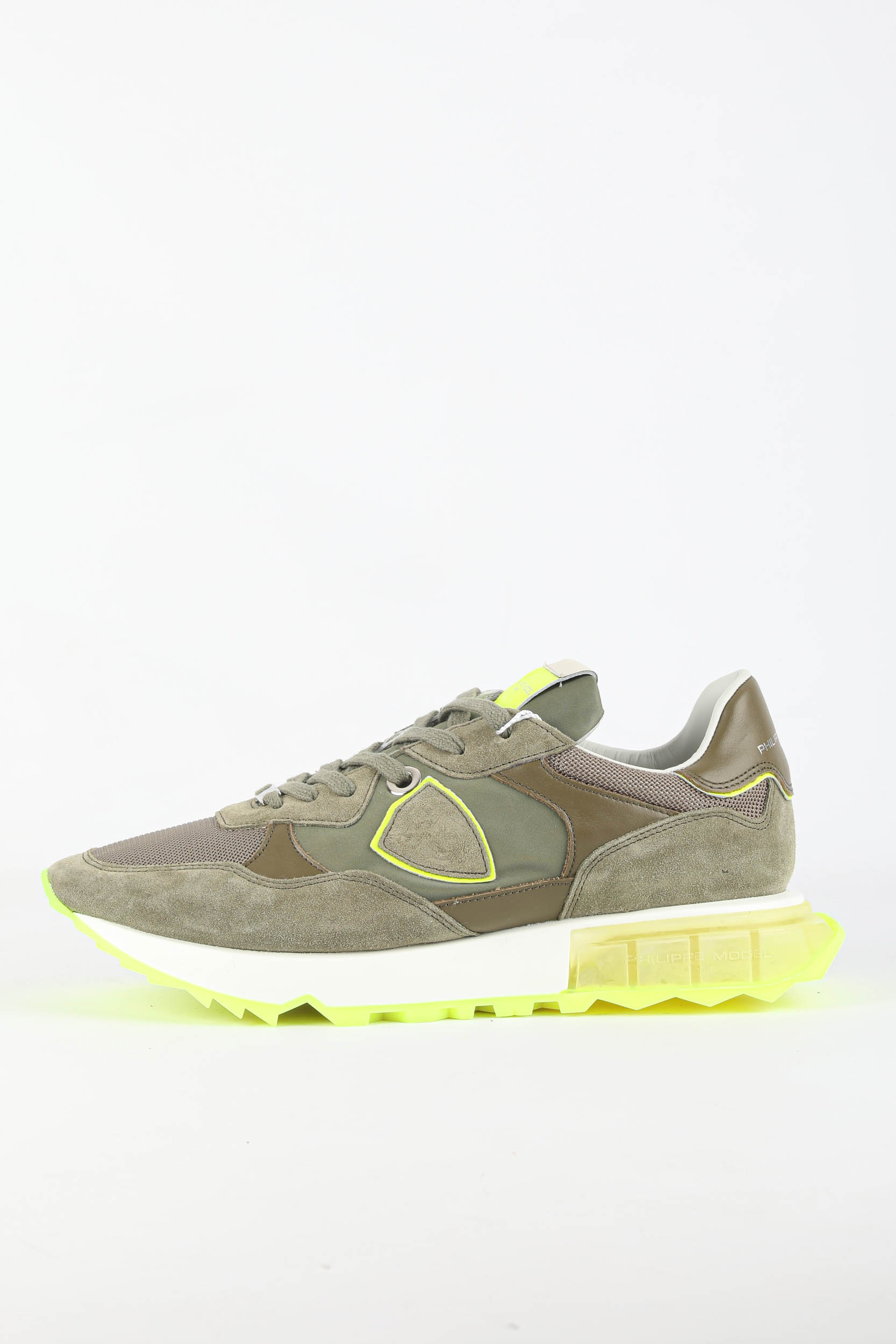 BASKETS PHILIPPE MODEL LA RUE KAKI JAUNE LRLU-WN07