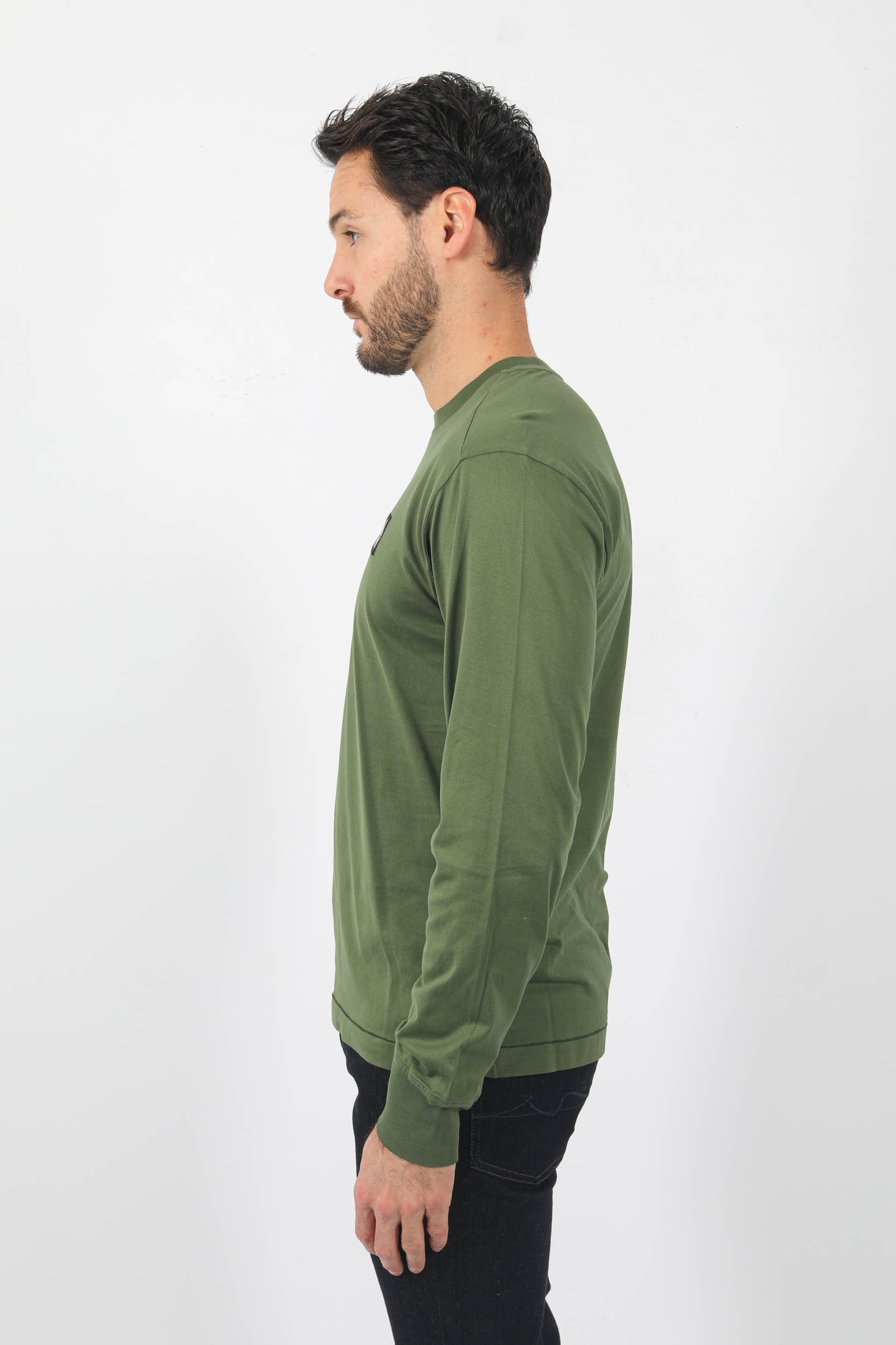 T-SHIRT MANCHES LONGUES STONE ISLAND KAKI 771522713-V0058