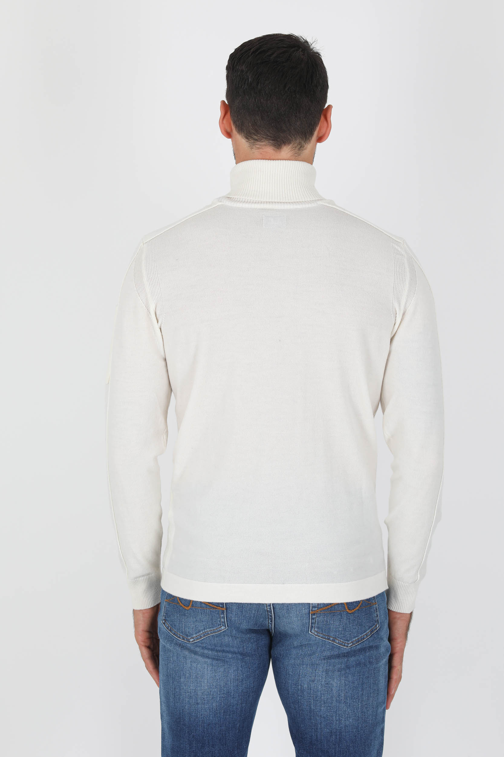 PULL COL ROULE C.P COMPANY BLANC N106A-103