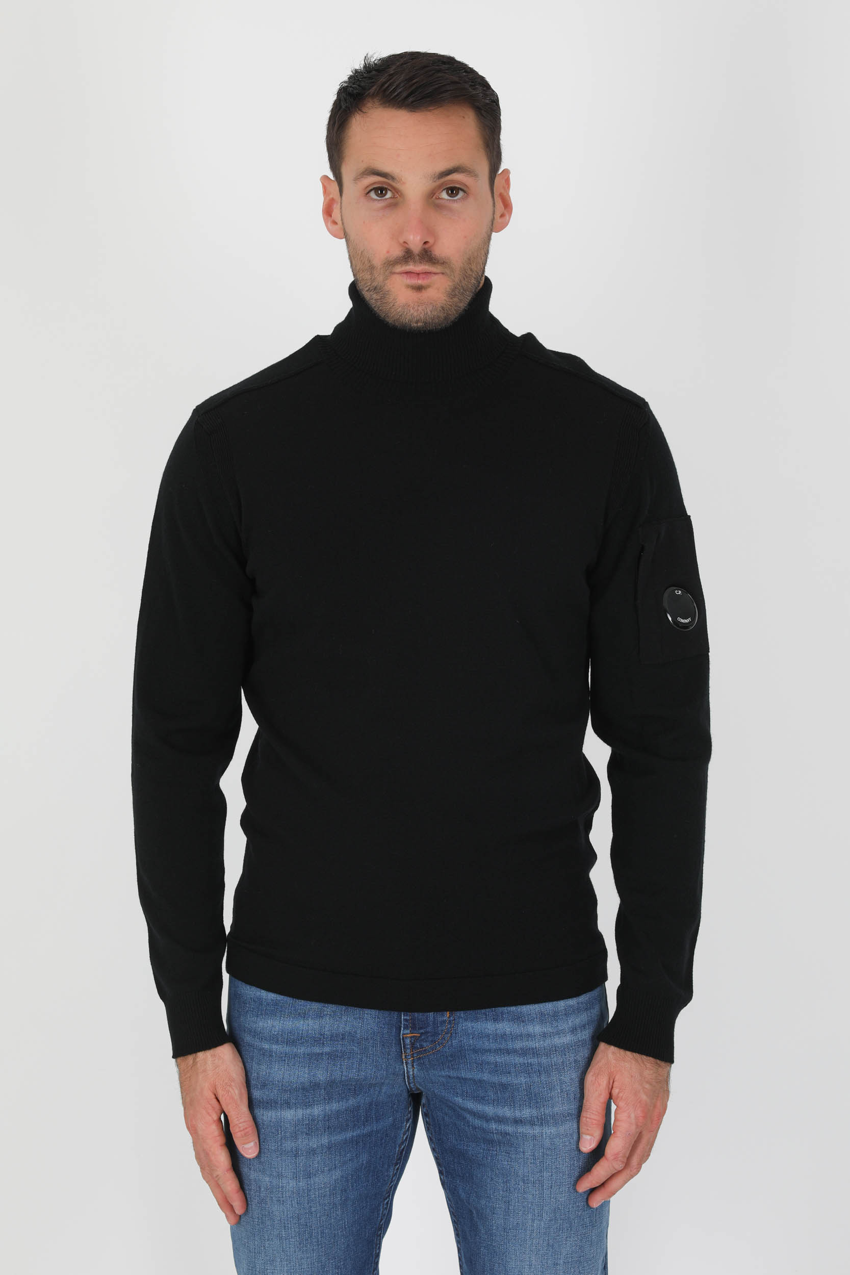 PULL COL ROULE C.P COMPANY NOIR N106A-999