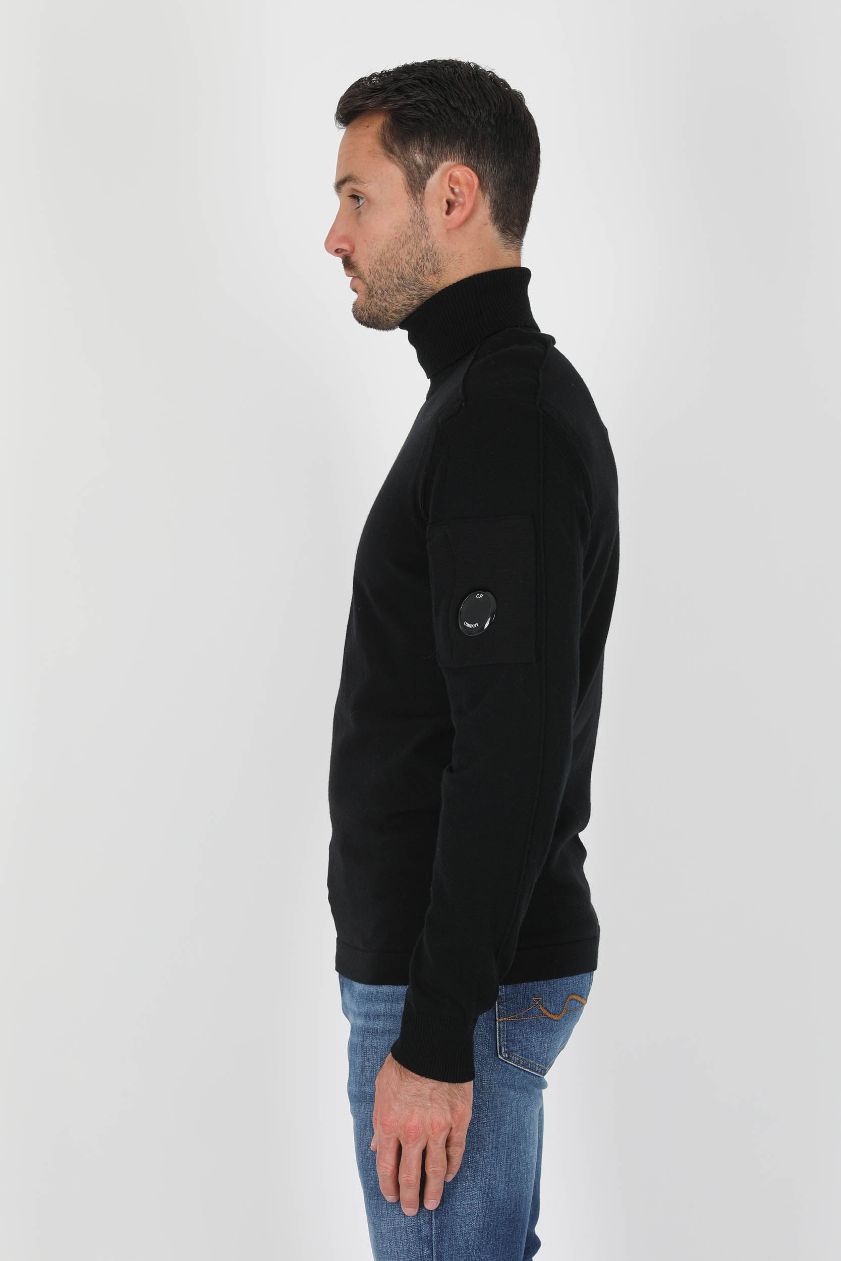 PULL COL ROULE C.P COMPANY NOIR N106A-999