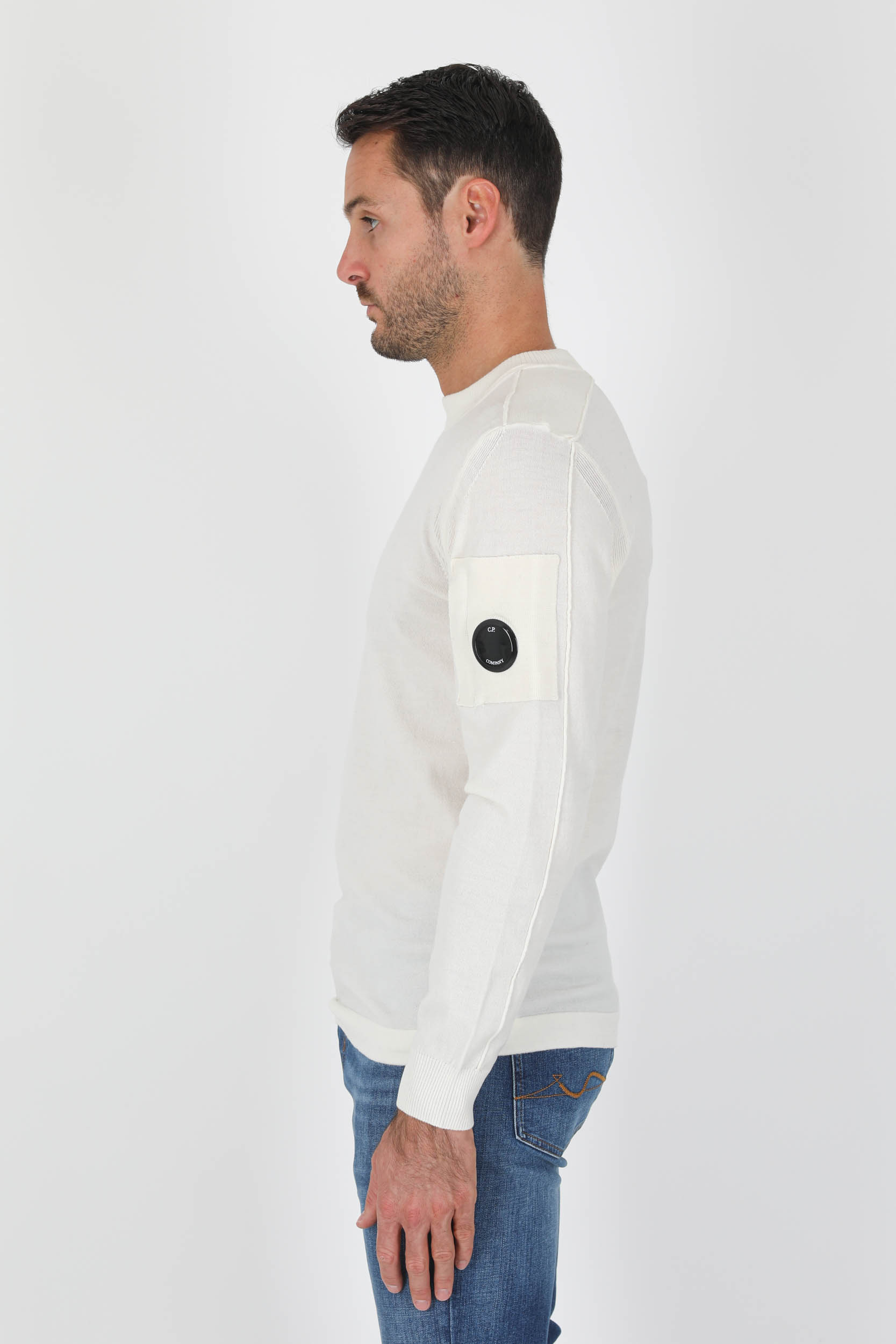 PULL C.P COMPANY MERINOS BLANC N105A-103