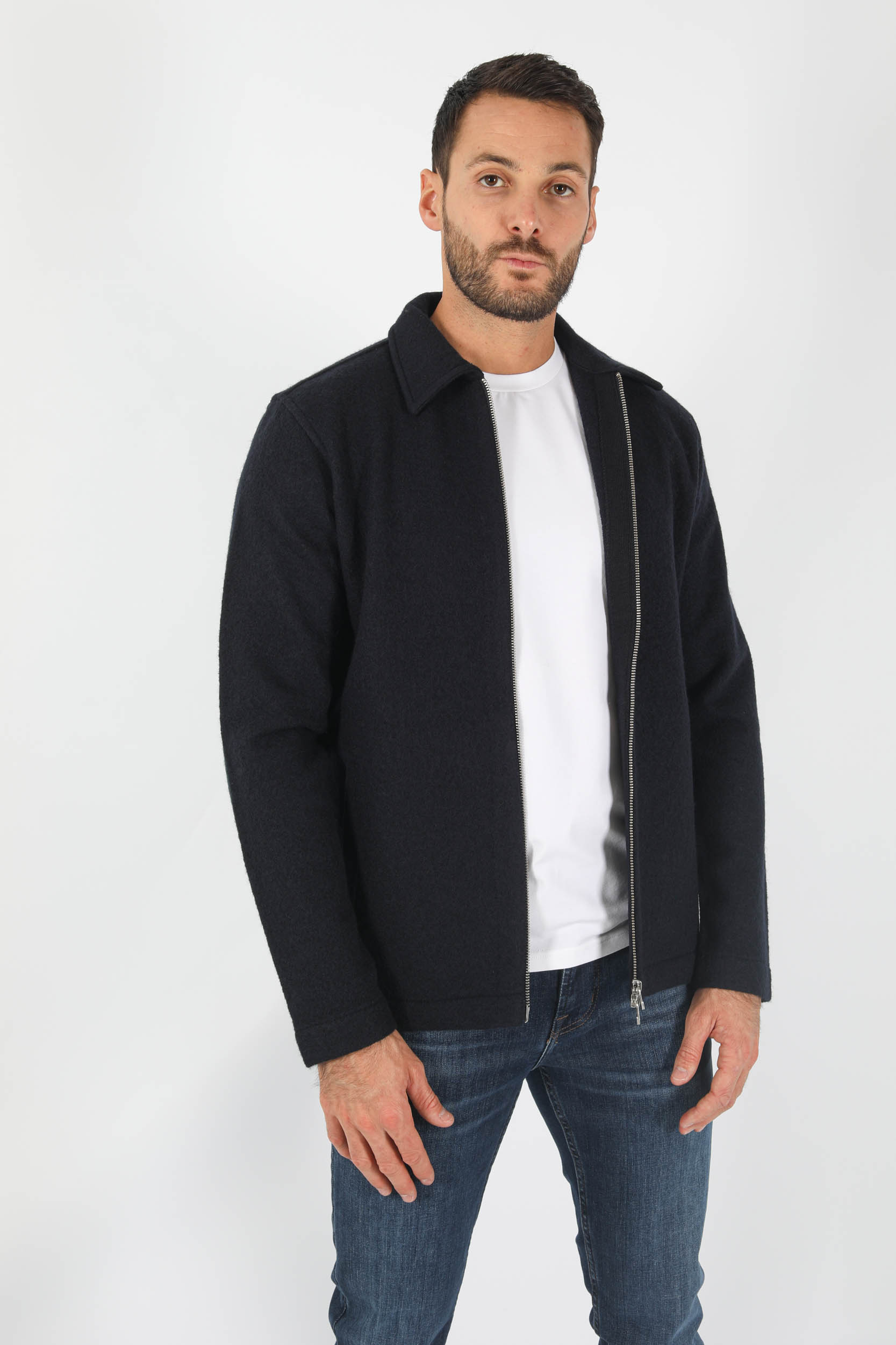 GILET EN LAINE NNO7 MARINE IVAN-NAVY