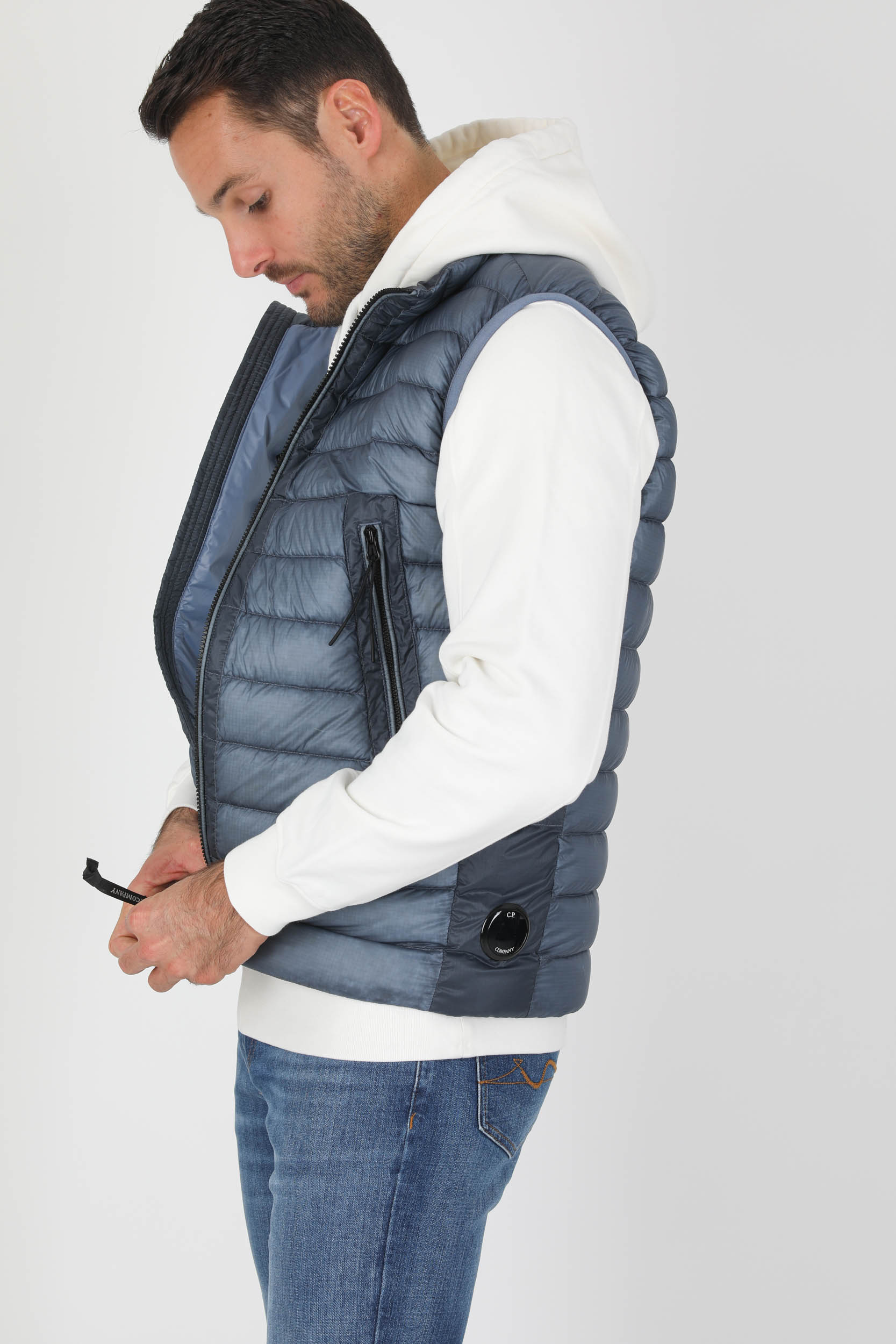 DOUDOUNE SANS MANCHES C.P COMPANY BLEU W170A-843