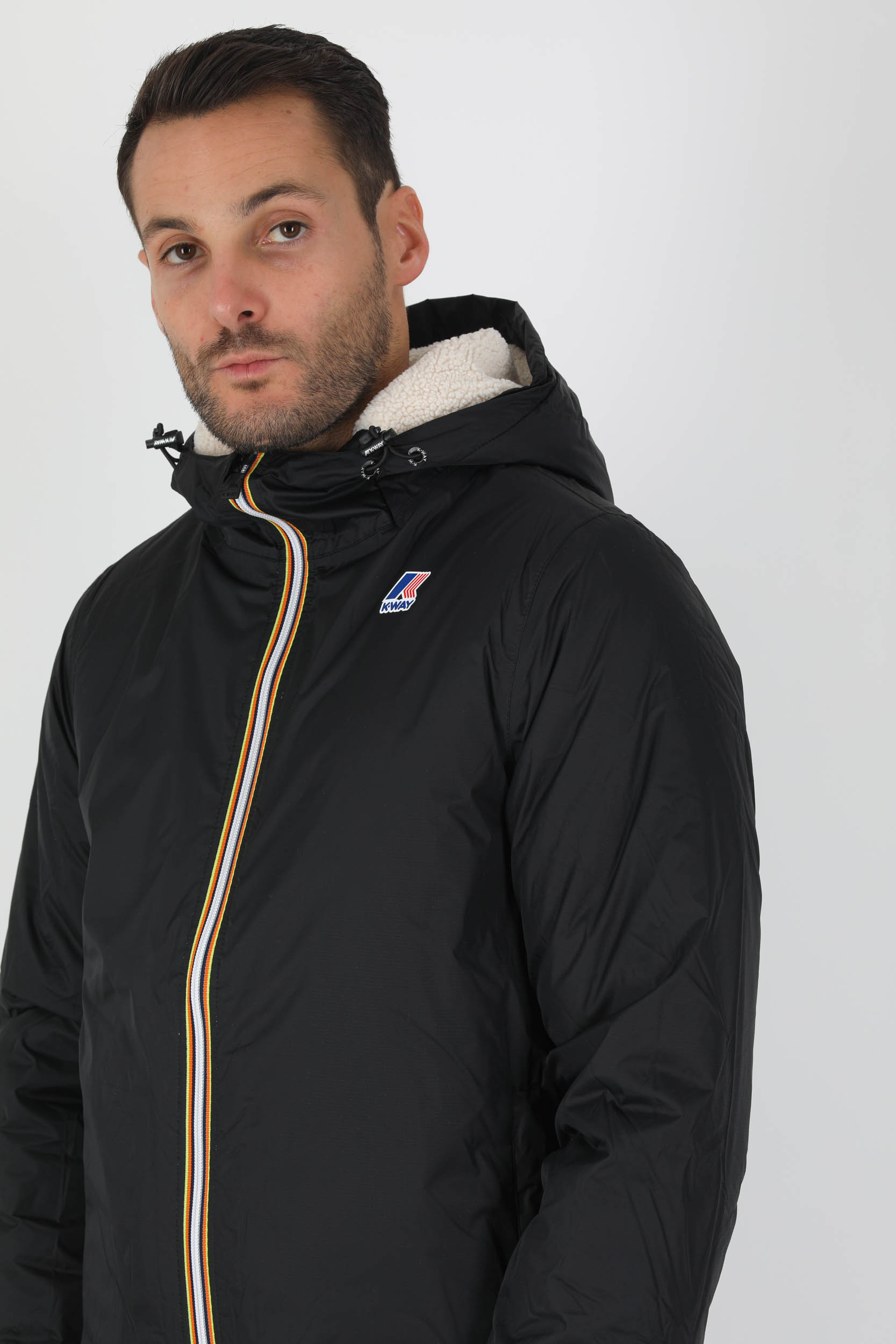 BLOUSON KWAY DOUBLE NOIR K3118TW-USY