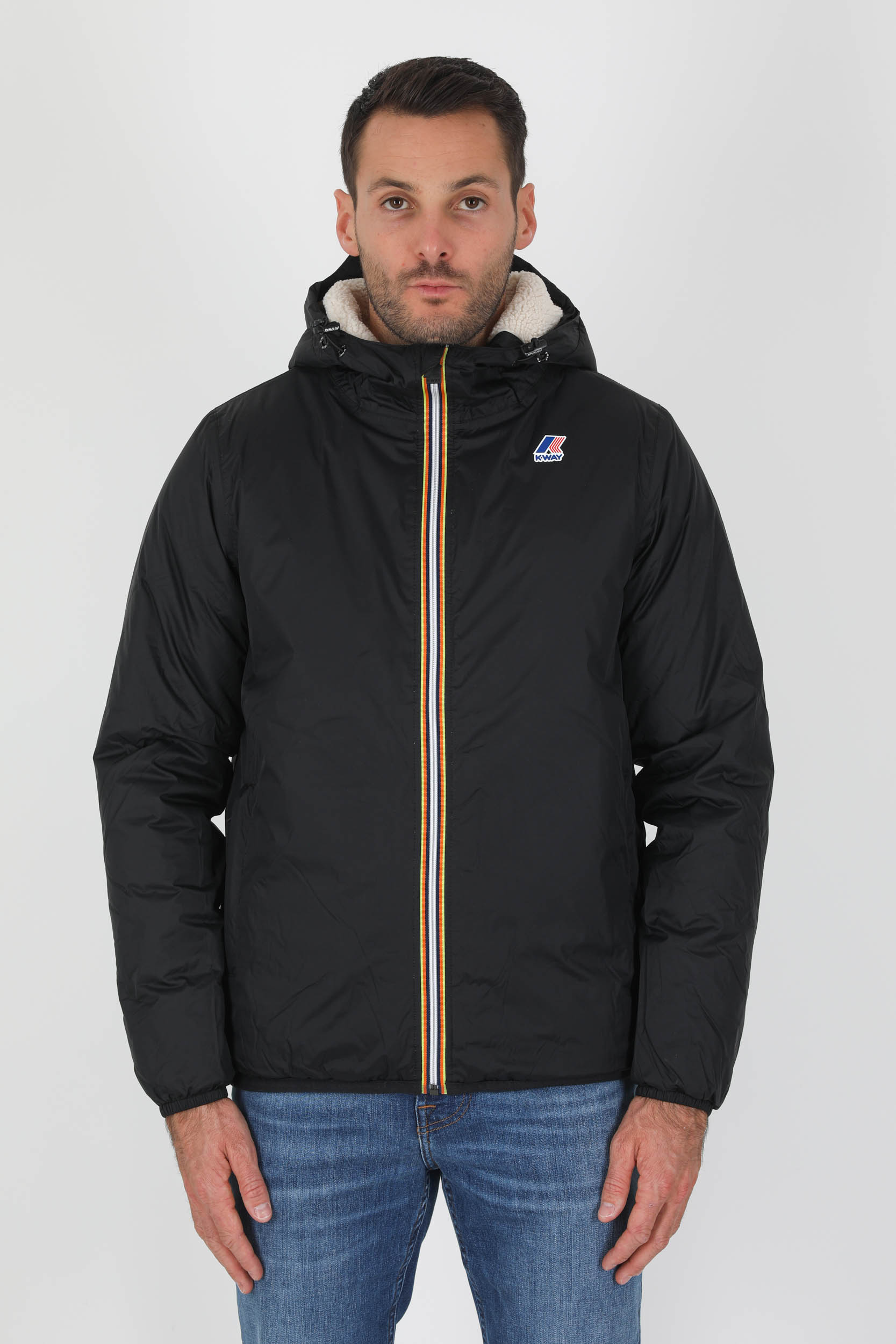 BLOUSON KWAY DOUBLE NOIR K3118TW-USY