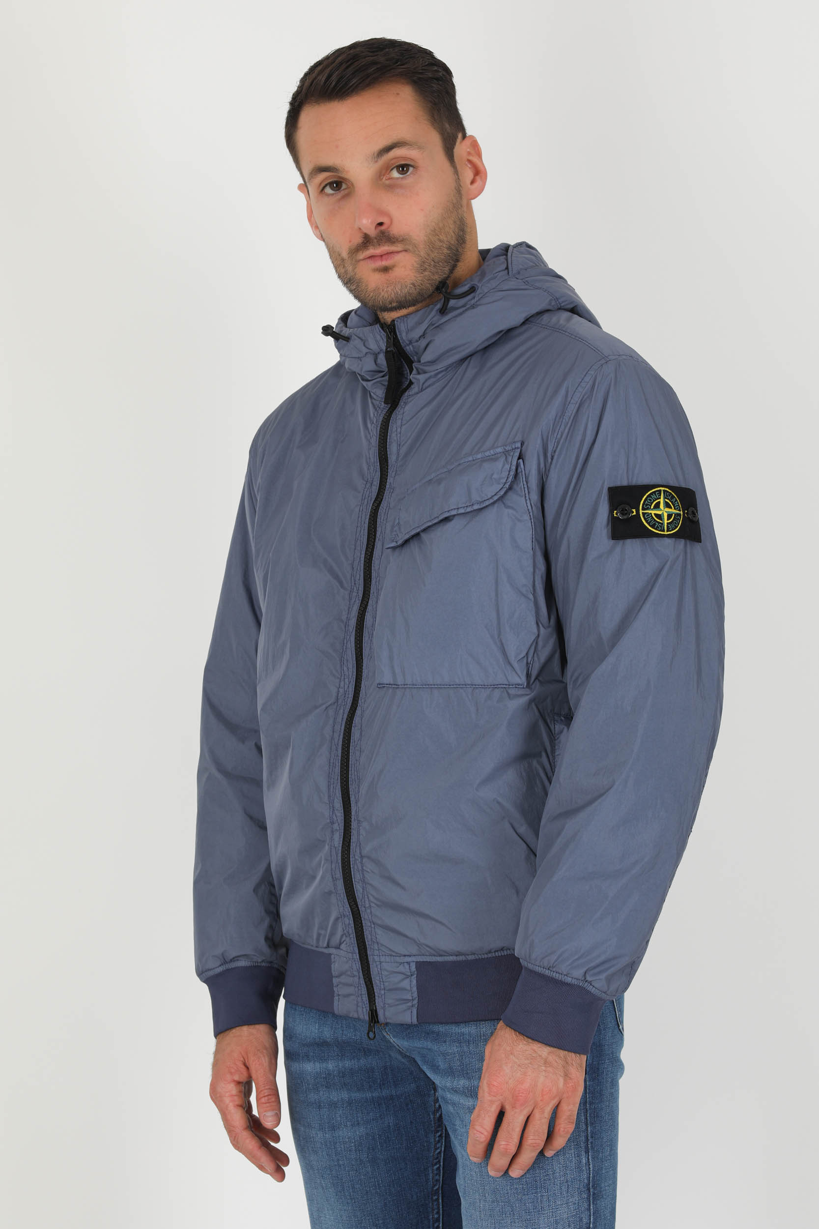 BLOUSON STONE ISLAND NYLON METAL BLEU 771540723-V0024