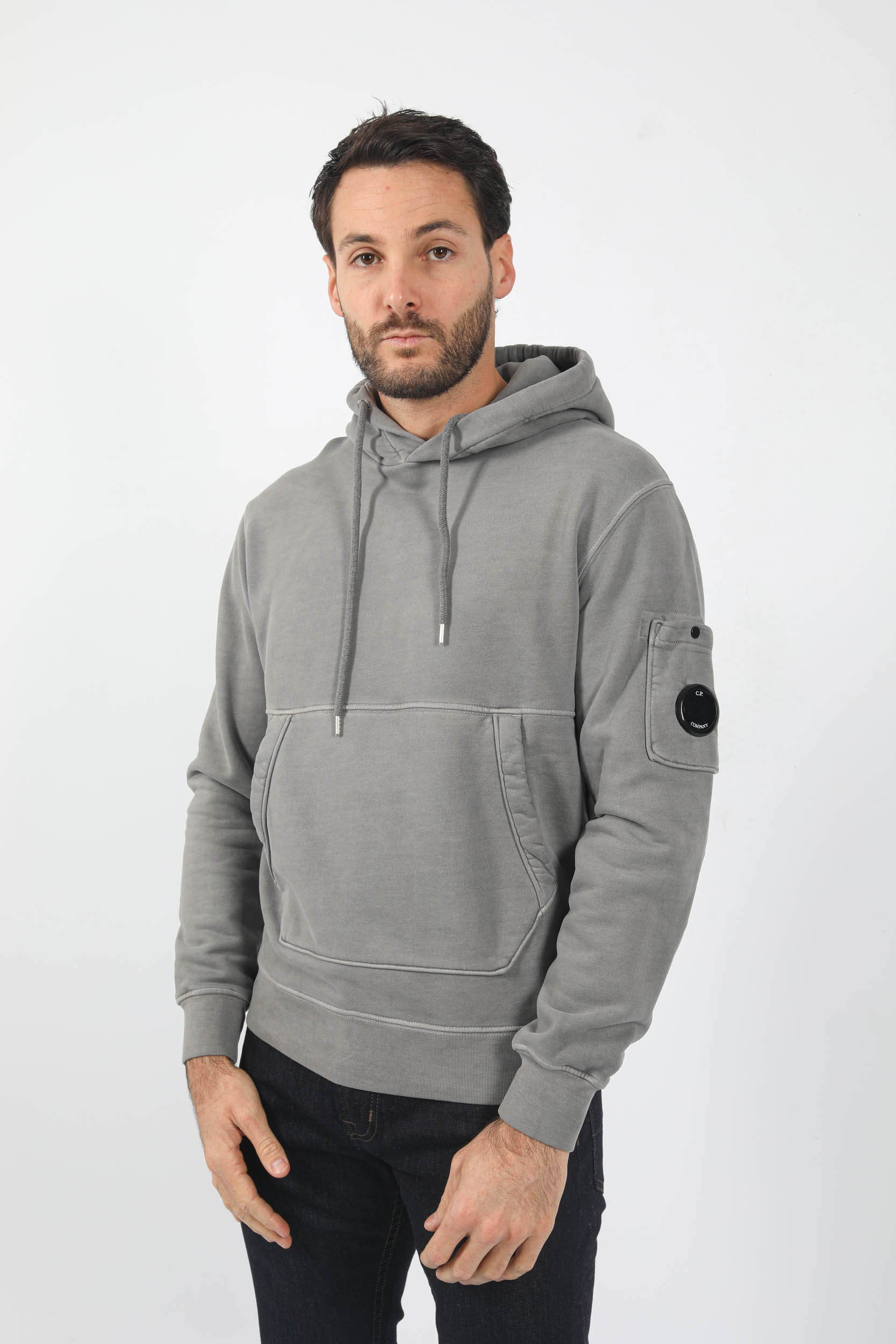 SWEAT A CAPUCHE GRIS DELAVE C.P COMPANY S009A-939