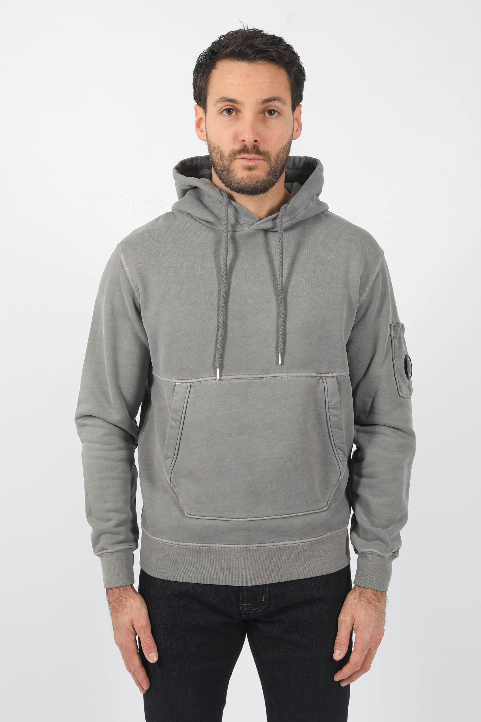 SWEAT A CAPUCHE GRIS DELAVE C.P COMPANY S009A-939